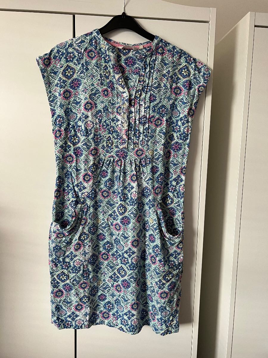 country rose by edinburgh woollen mill | blue tunic dress | size 10