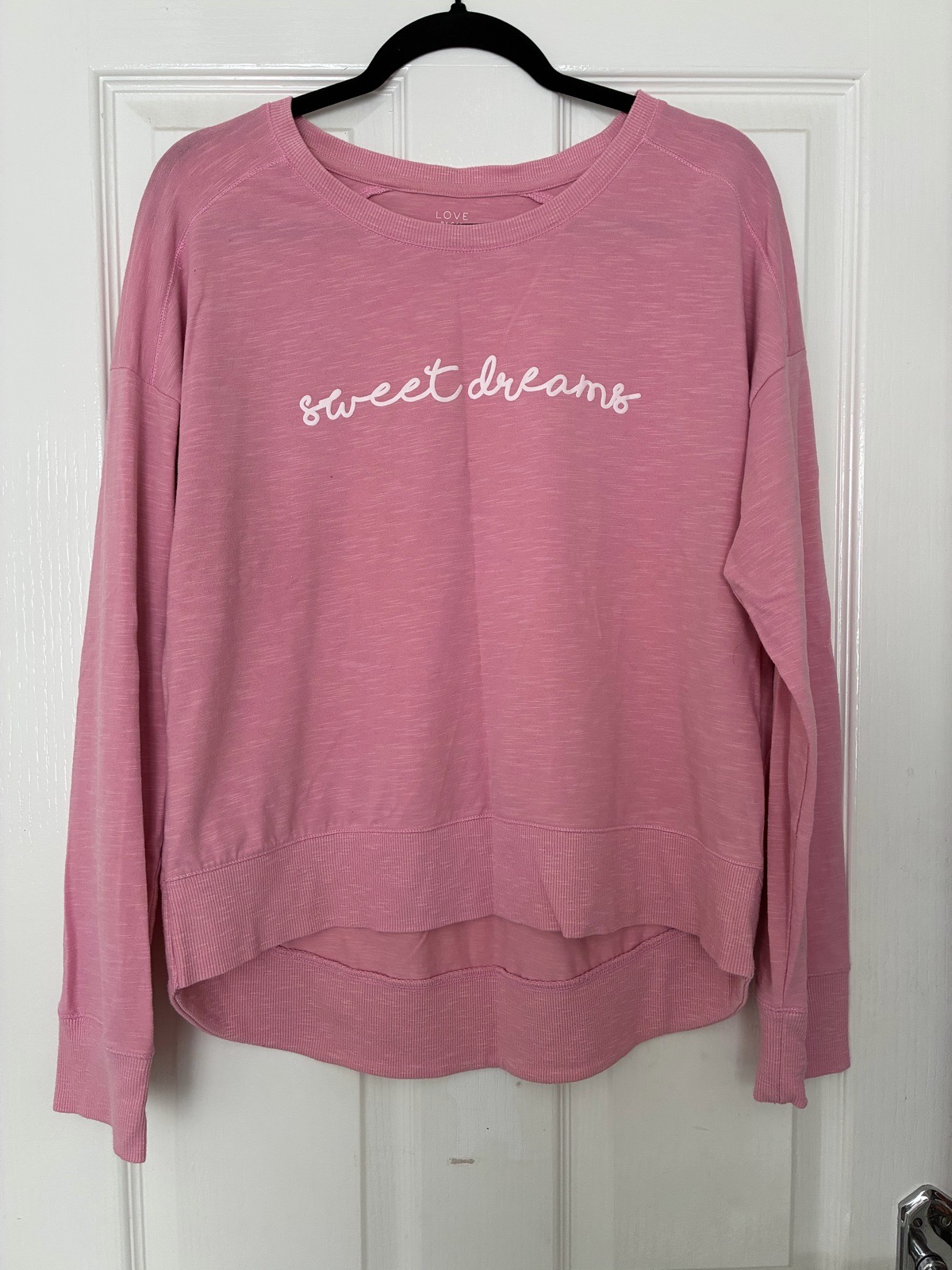 Gap Size Medium Soft Pink 'Sweet Dreams' Graphic Pullover Sweatshirt