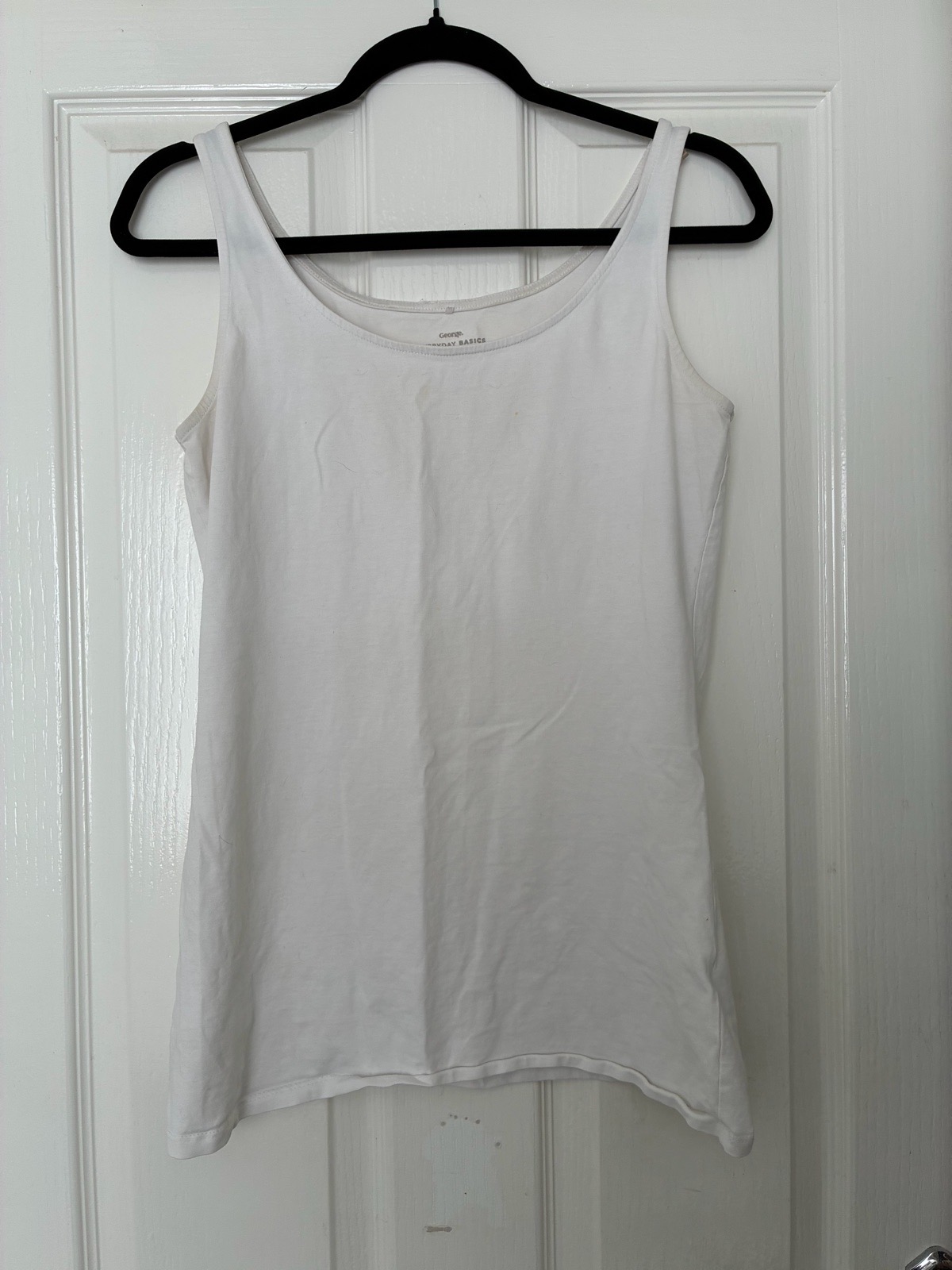 George Size 12 White Basic Jersey Vest Top