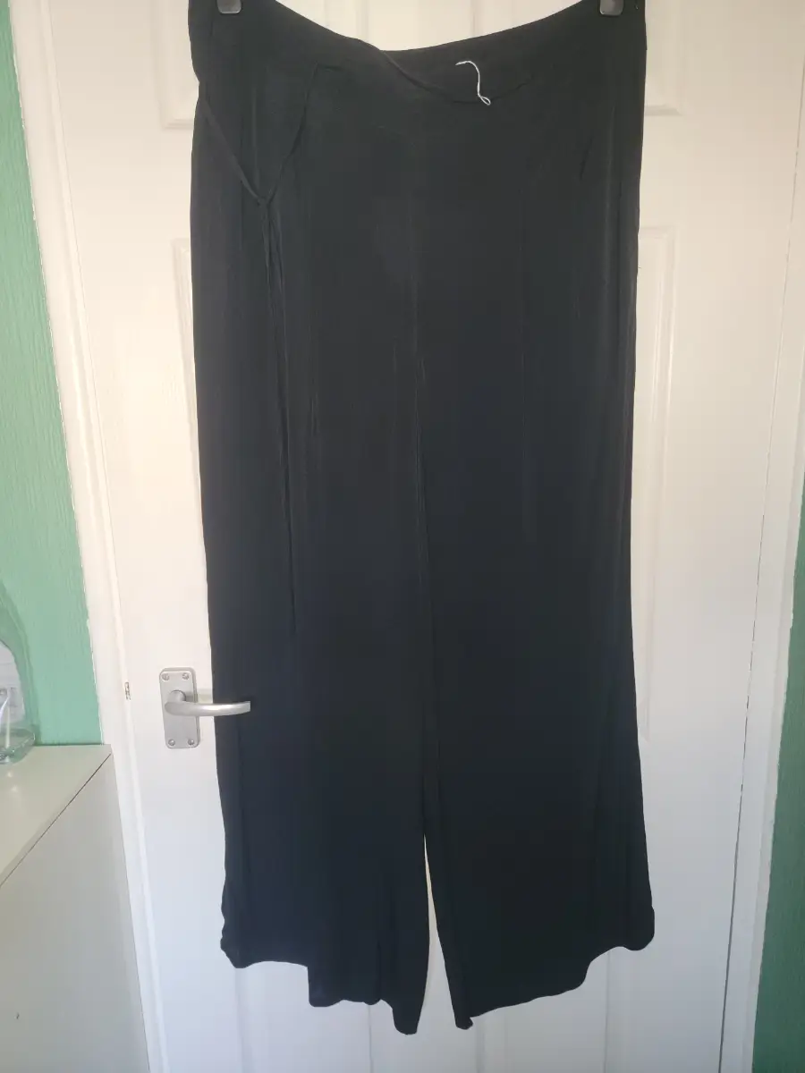 Black Wide Leg Trousers Fransa 42 size 14