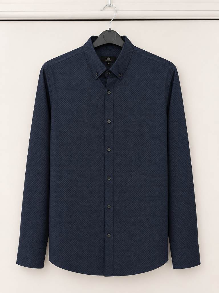 Men's Navy Blue Size XL Long Sleeve Shirt ME19