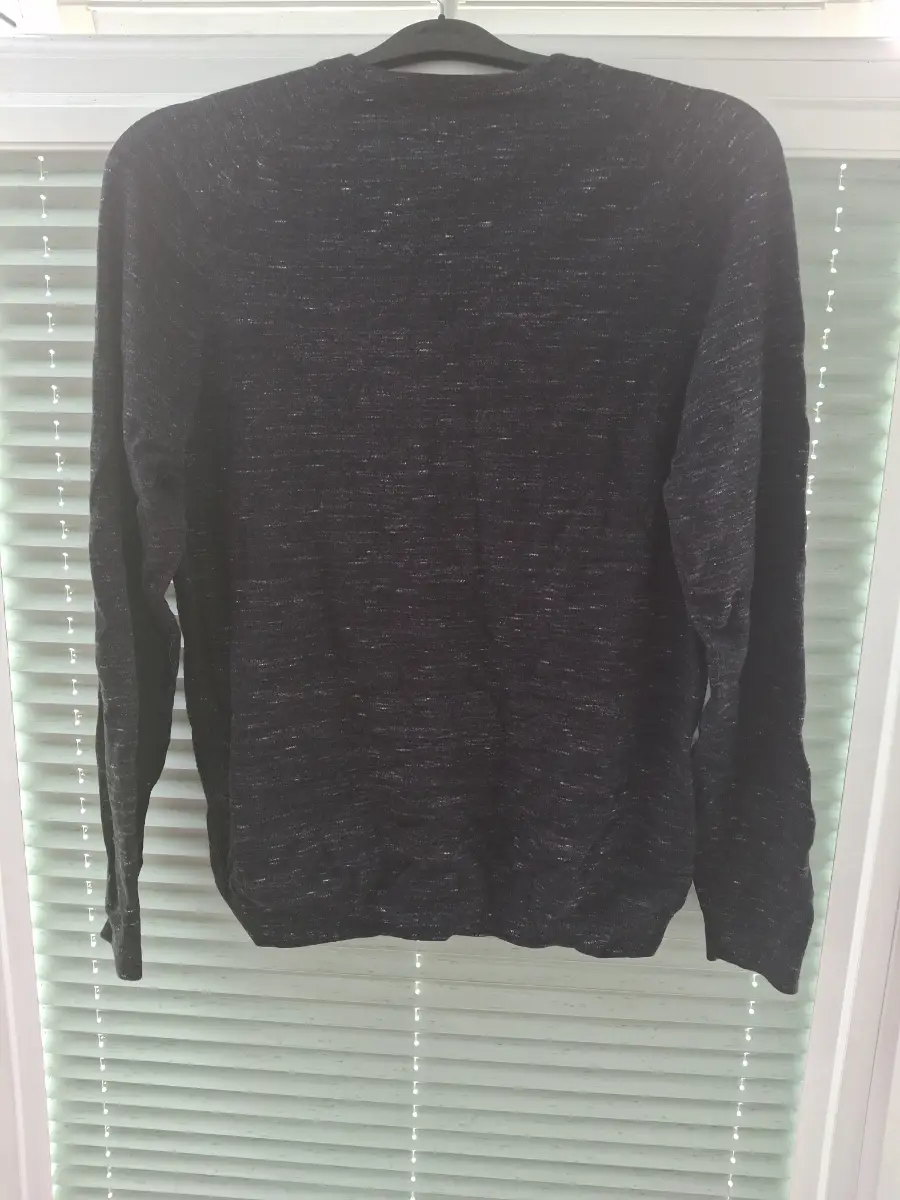 Men's Next Grey Fleck Cotton Knit Jumper Size L ME38