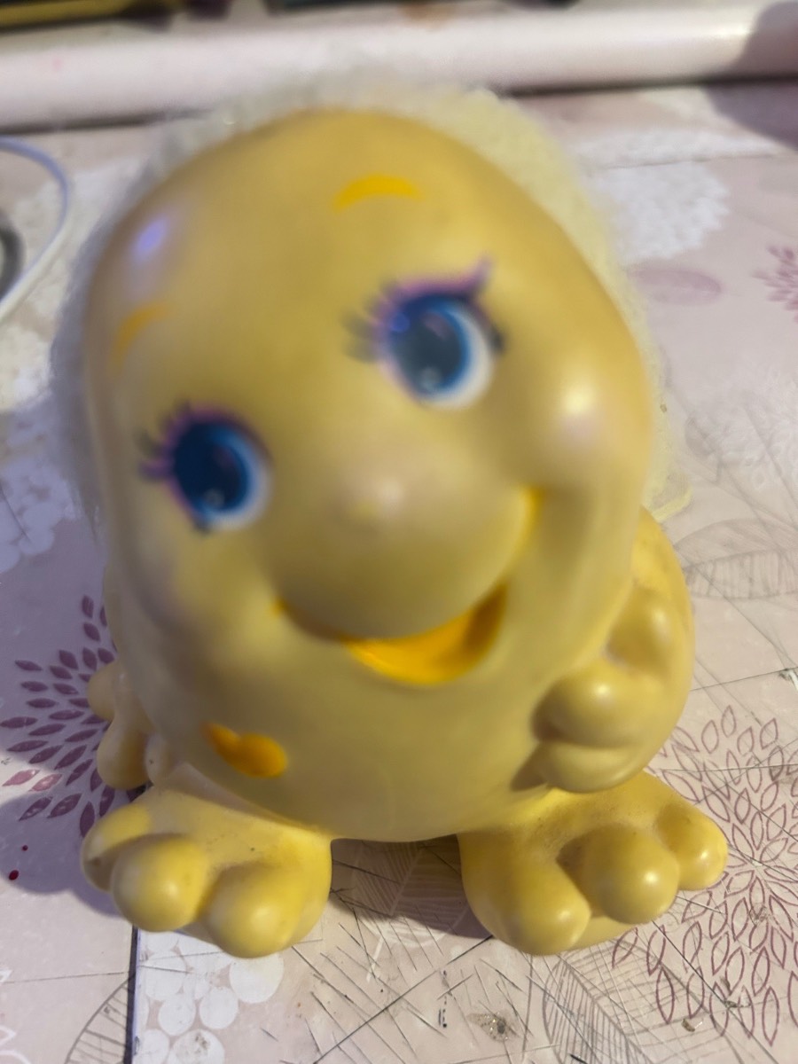 Vintage 1984 Glo Friends "Glo Sunny" Figure Hasbro/Playskool Retro 80s Collectible Toy