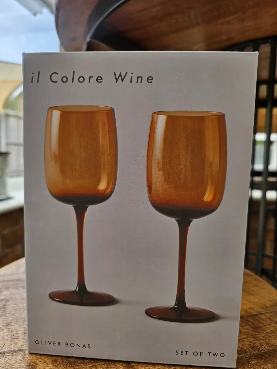 Oliver Bonas Brand New Gorgeous Brown Wine Glasses!