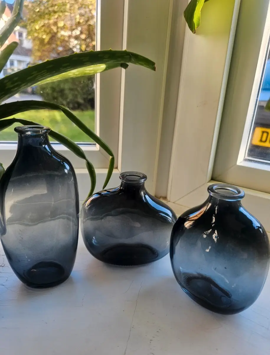 Set of 3 Stunning Ash Grey Decor Vases!