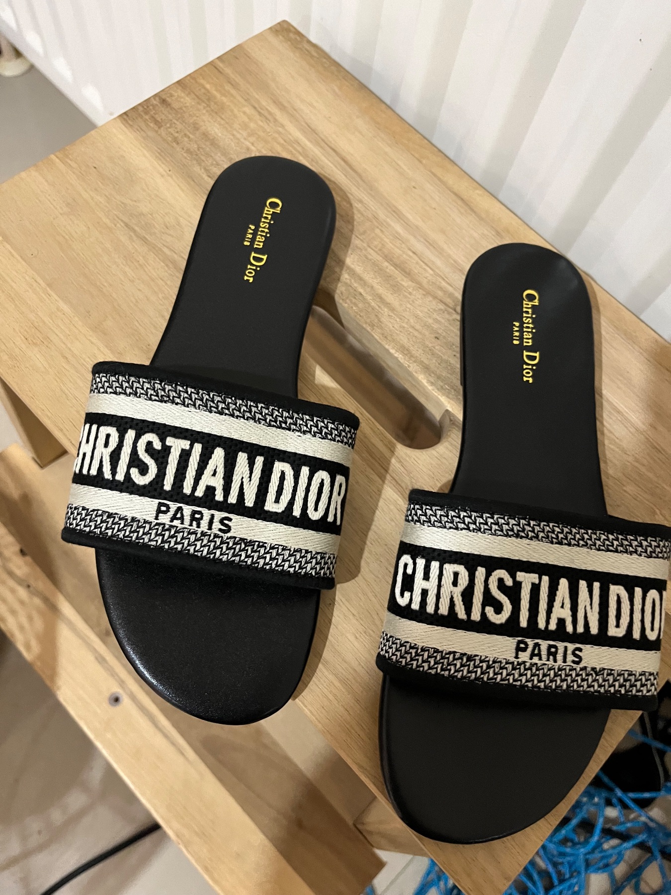 Christian Dior Black and White Sandals