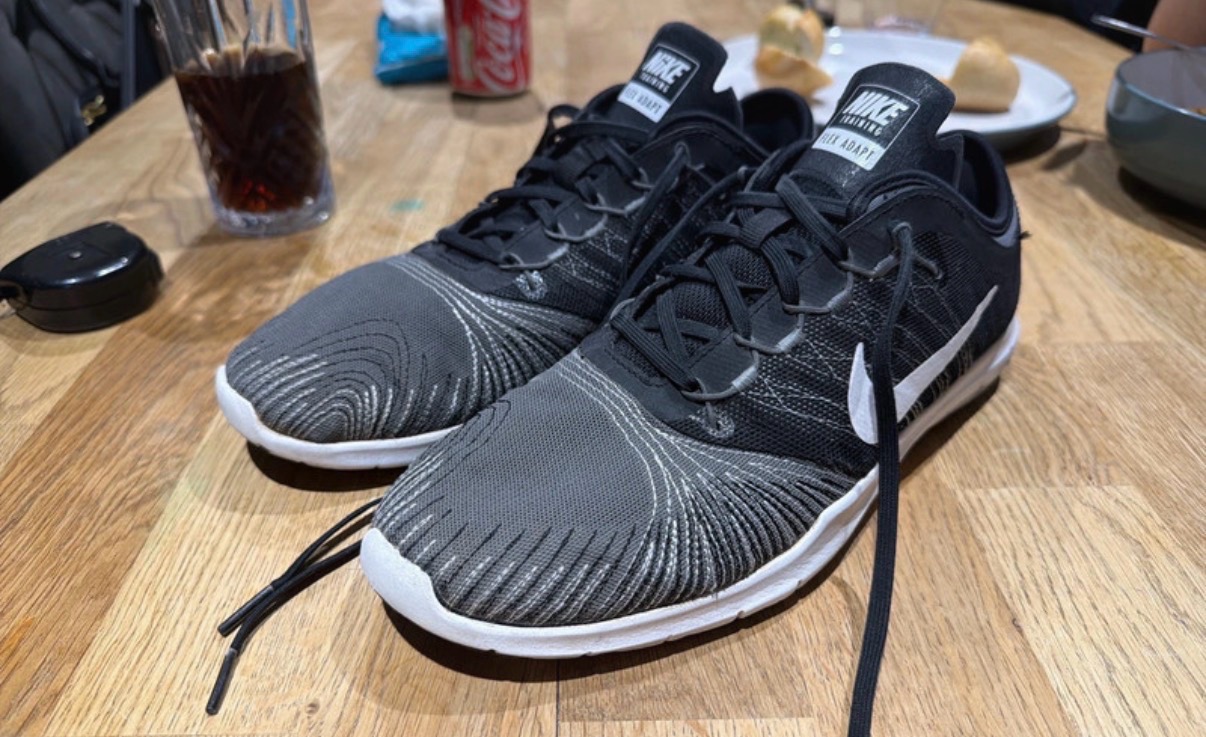 Nike Women's Flex Adapt TR training shoes in dark grey and black uk size 7
