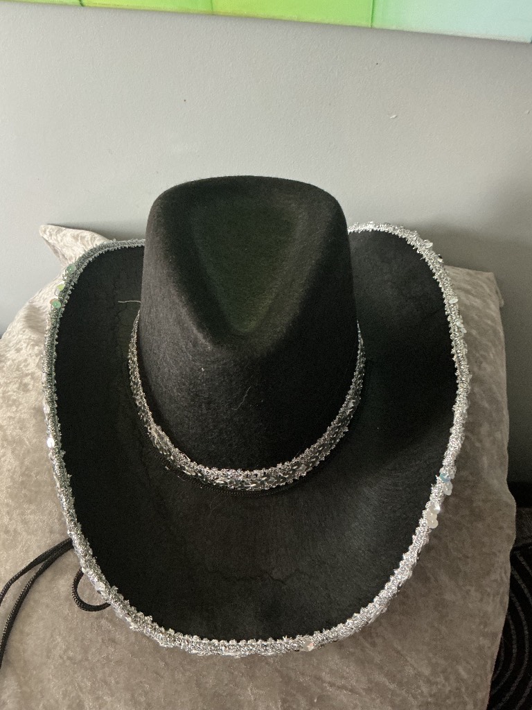 Cowboy hat black sequin