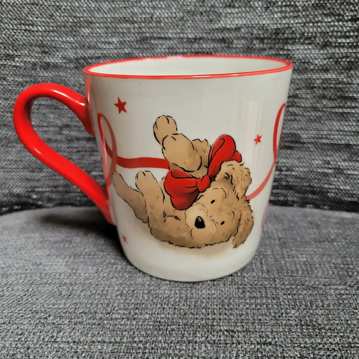 Dog/bow mug