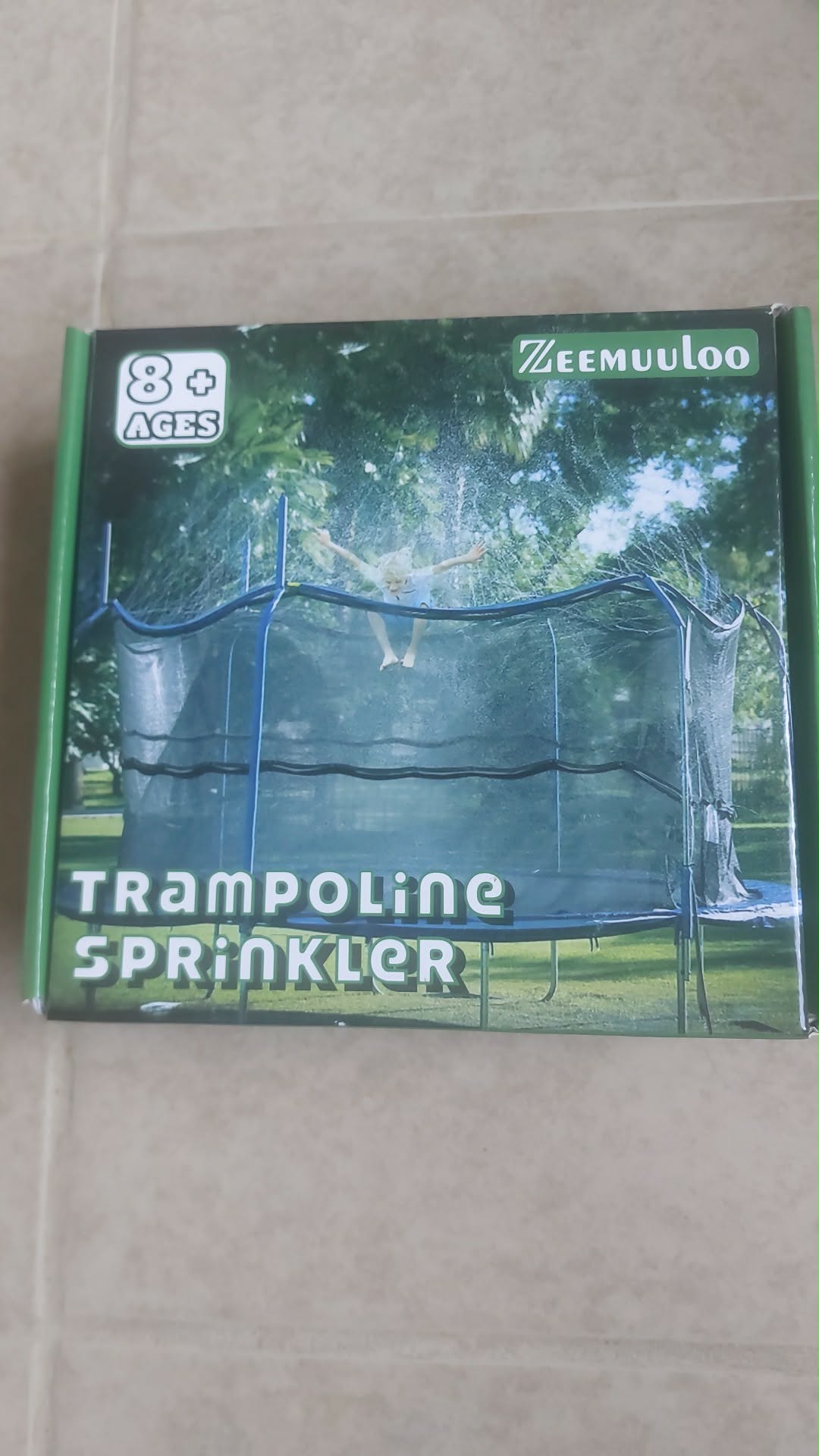 Trampoline water sprinkler