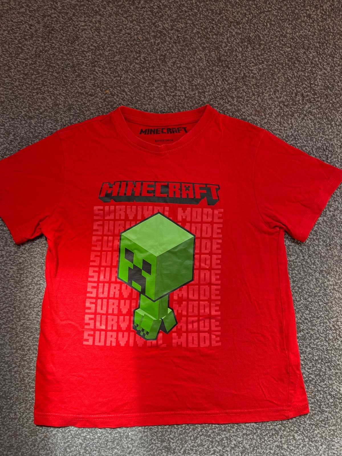 Minecraft t shirt for age 7-8 years