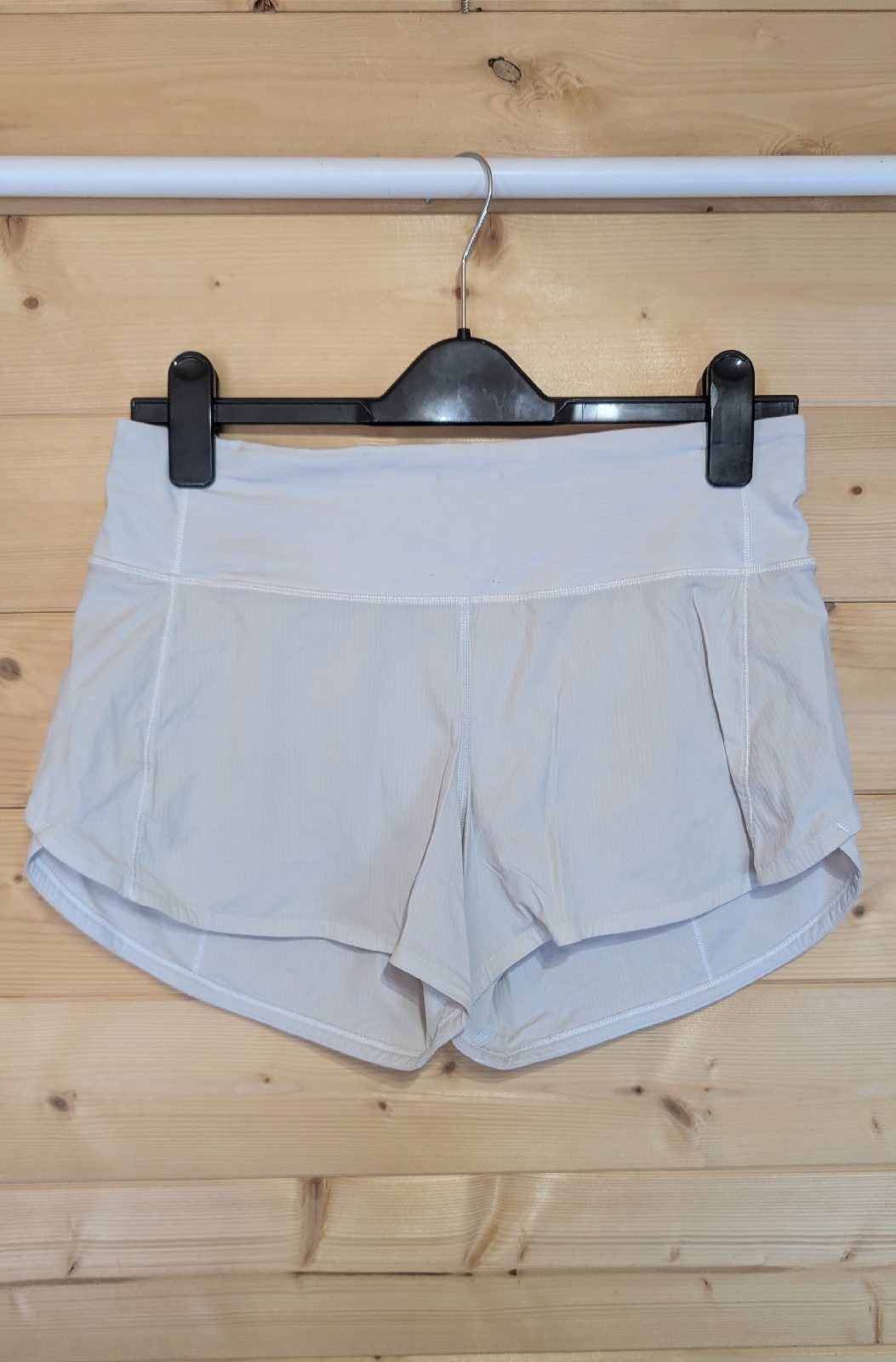 Lululemon Speed Up High-Rise Running Shorts Off White Light Grey US 6 UK 10
