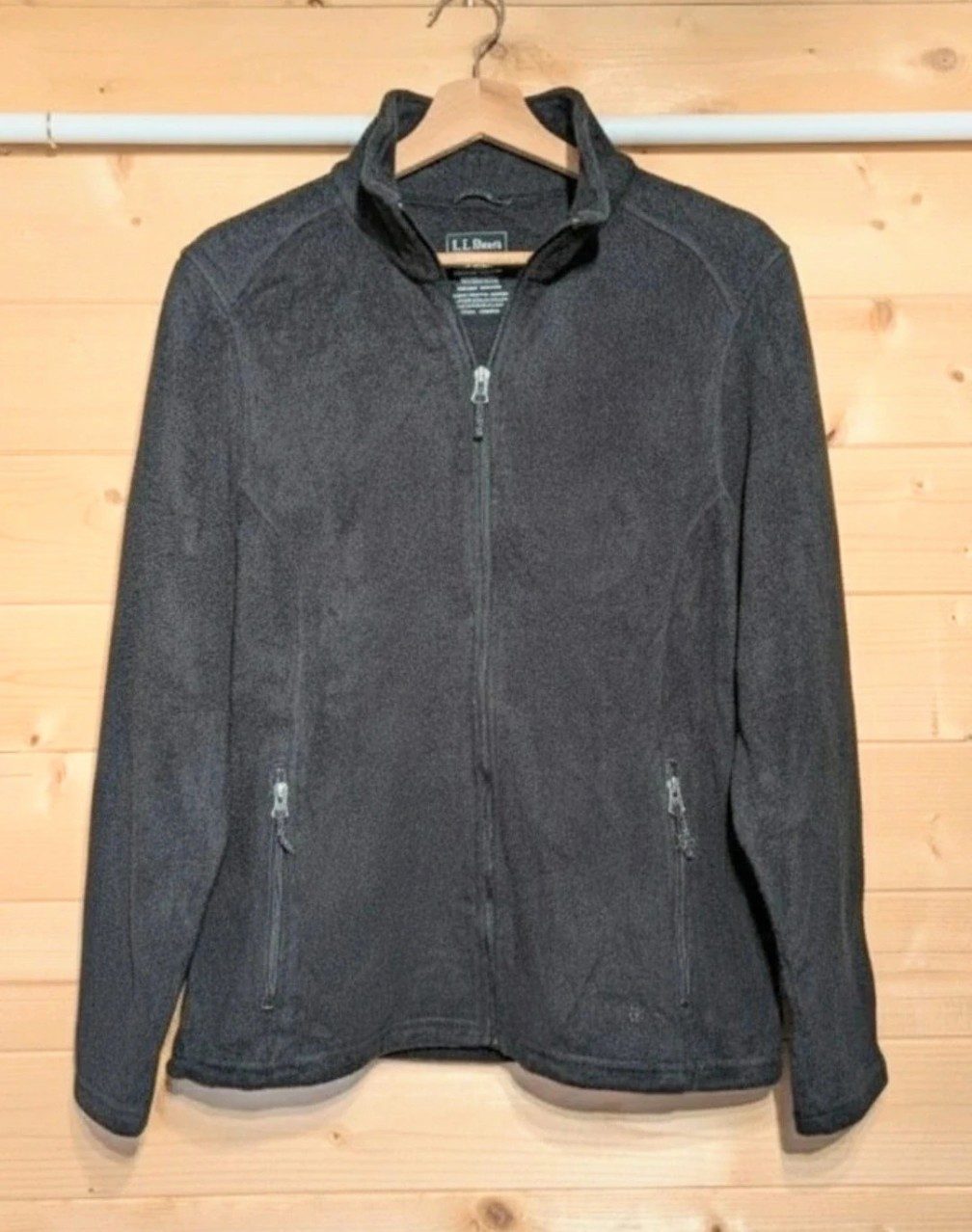 L.L. Bean Women’s Full Zip Fleece Jacket Black Size L Regular