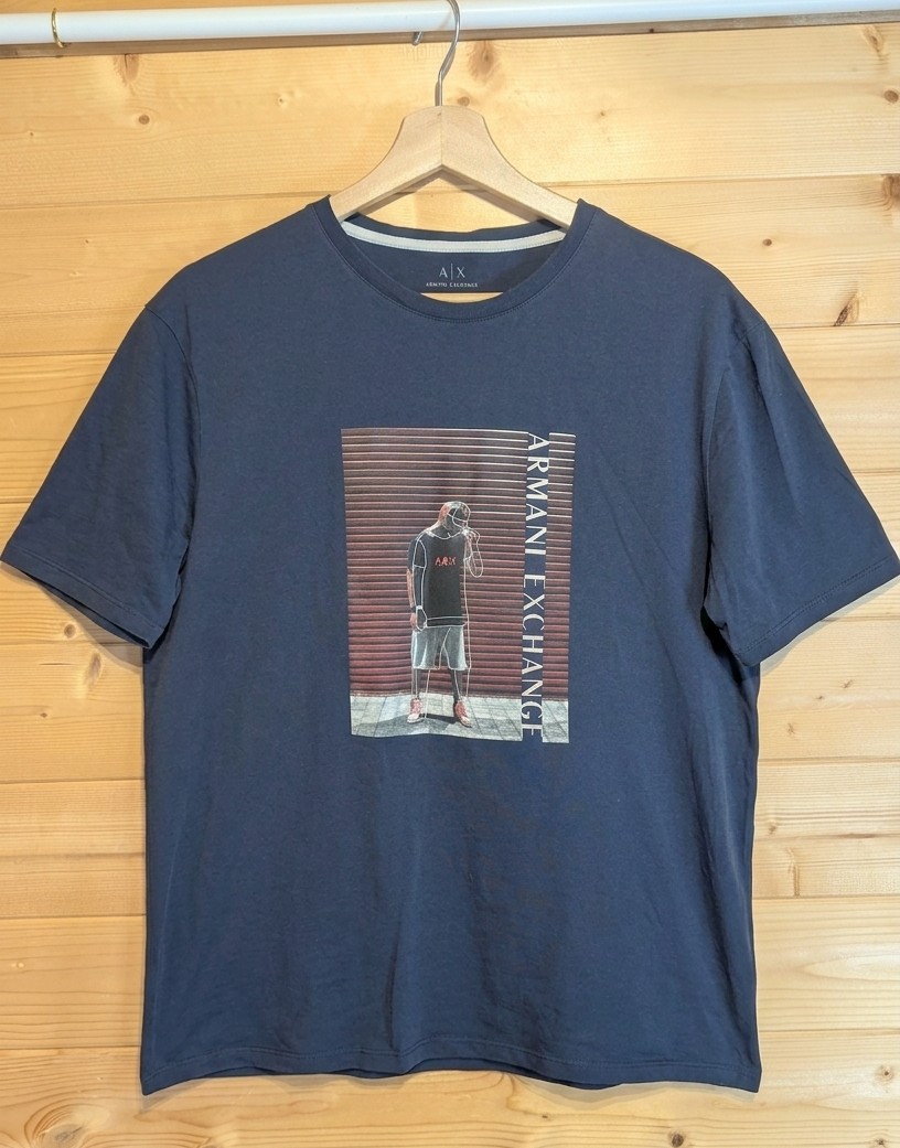 Armani Exchange Men’s Graphic T-Shirt - Dark Blue / Navy - Size L