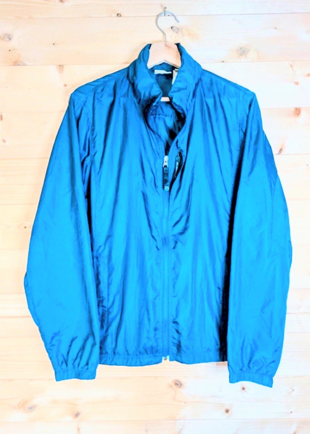 L.L. Bean Women's Blue Full Zip Lightweight Nylon Windbreaker Jacket - Size L Reg