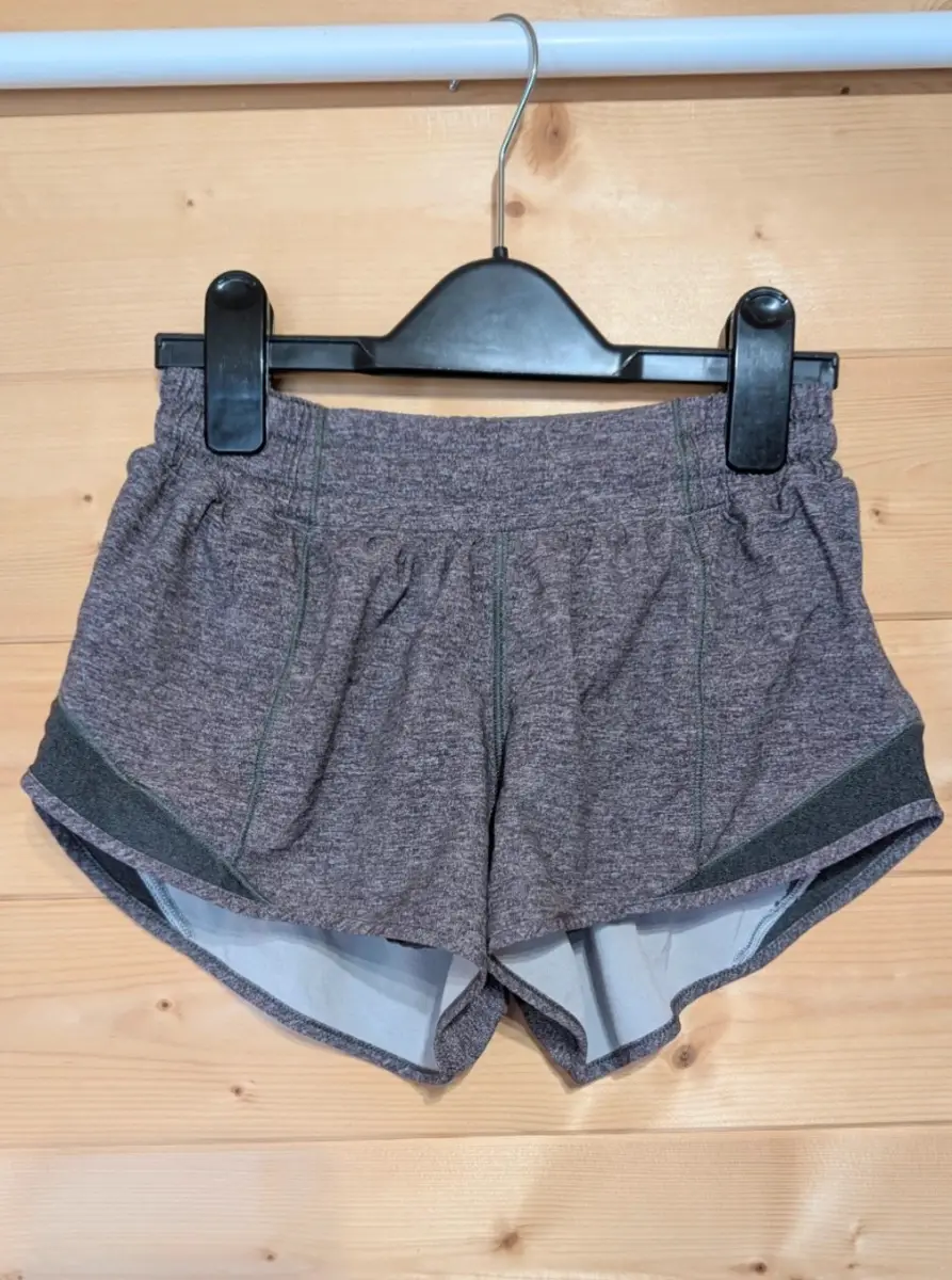 Lululemon Speed Up Running Shorts - Heathered Grey - Size US 2 / UK 6