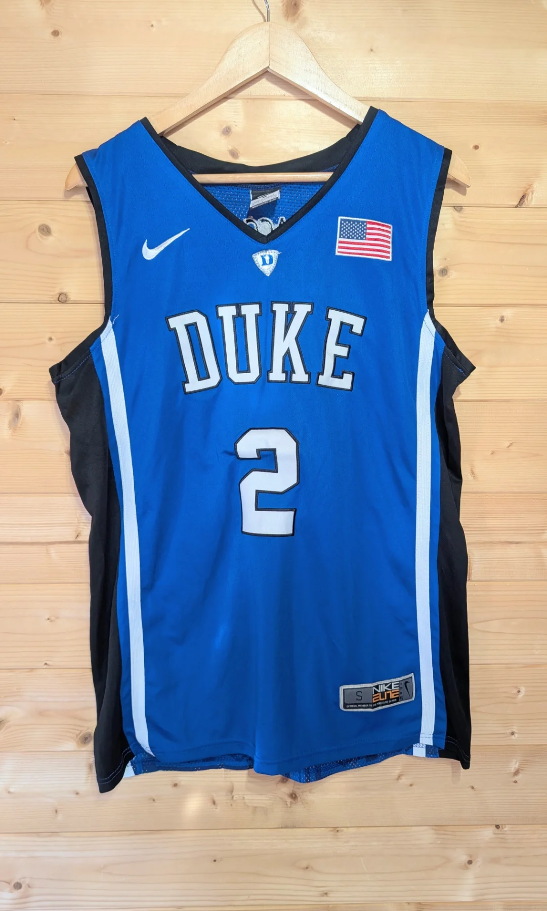 Nike Elite Duke Blue Devils #2 Basketball Jersey Blue Size Small