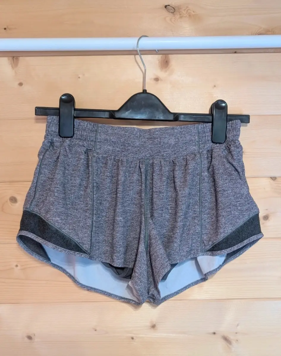 Lululemon Track That High-Rise Shorts 3" - Heathered Grey - Size US 8 / UK 12