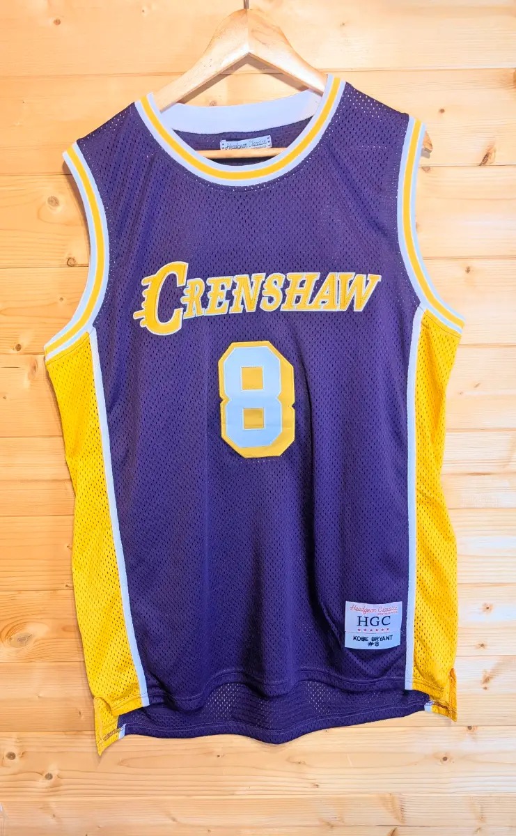 Headgear Classics Kobe Bryant #8 Crenshaw Basketball Jersey Size XL