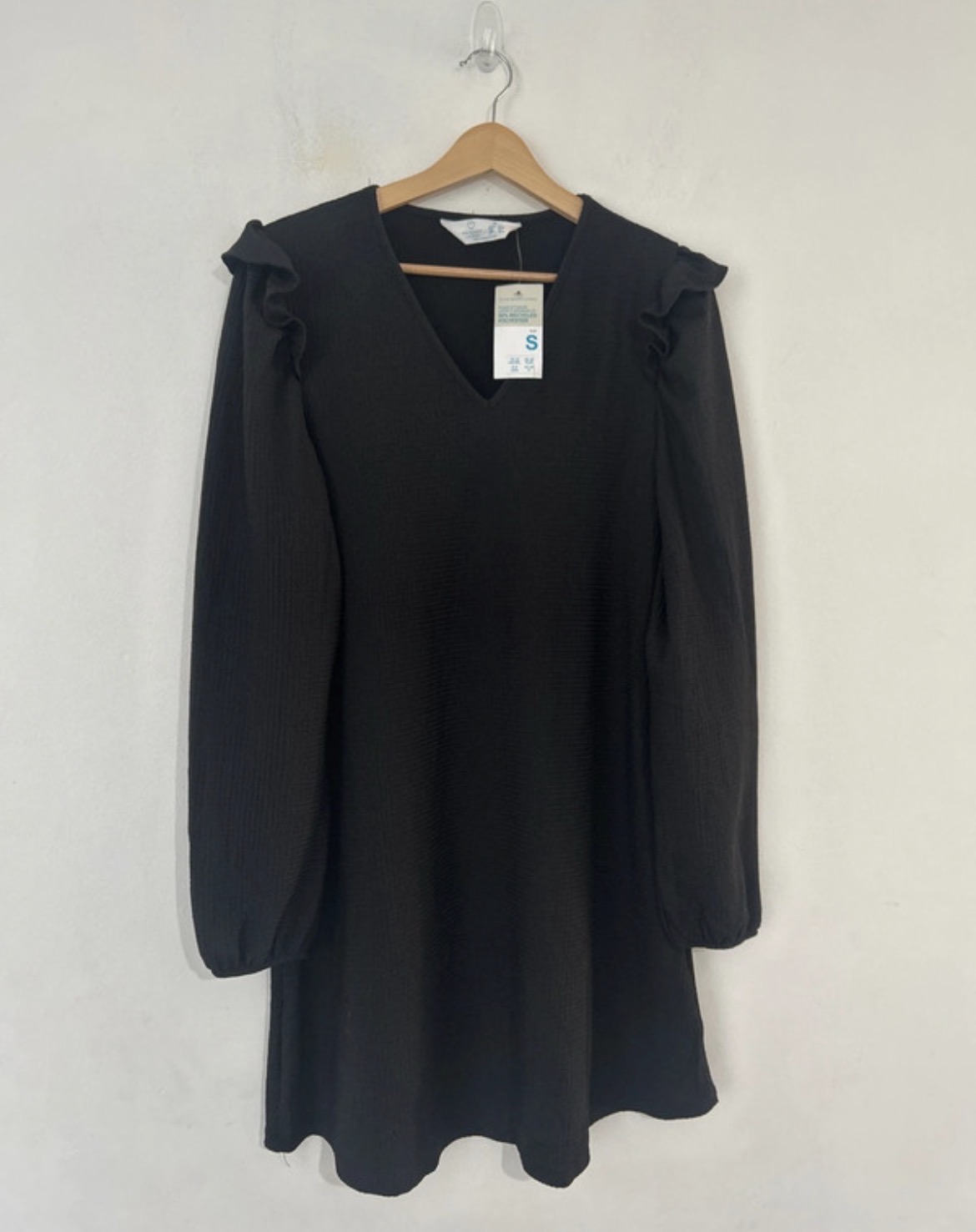 Primark 10/12 Black Long Sleeve Casual Dress