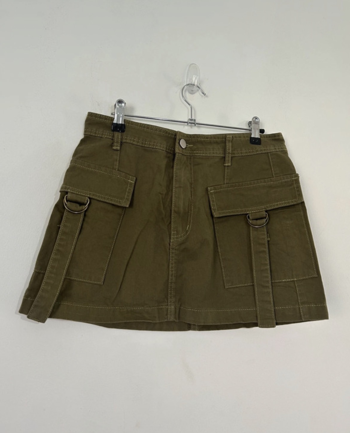 Size 10 Khaki Cargo Utility Skirt