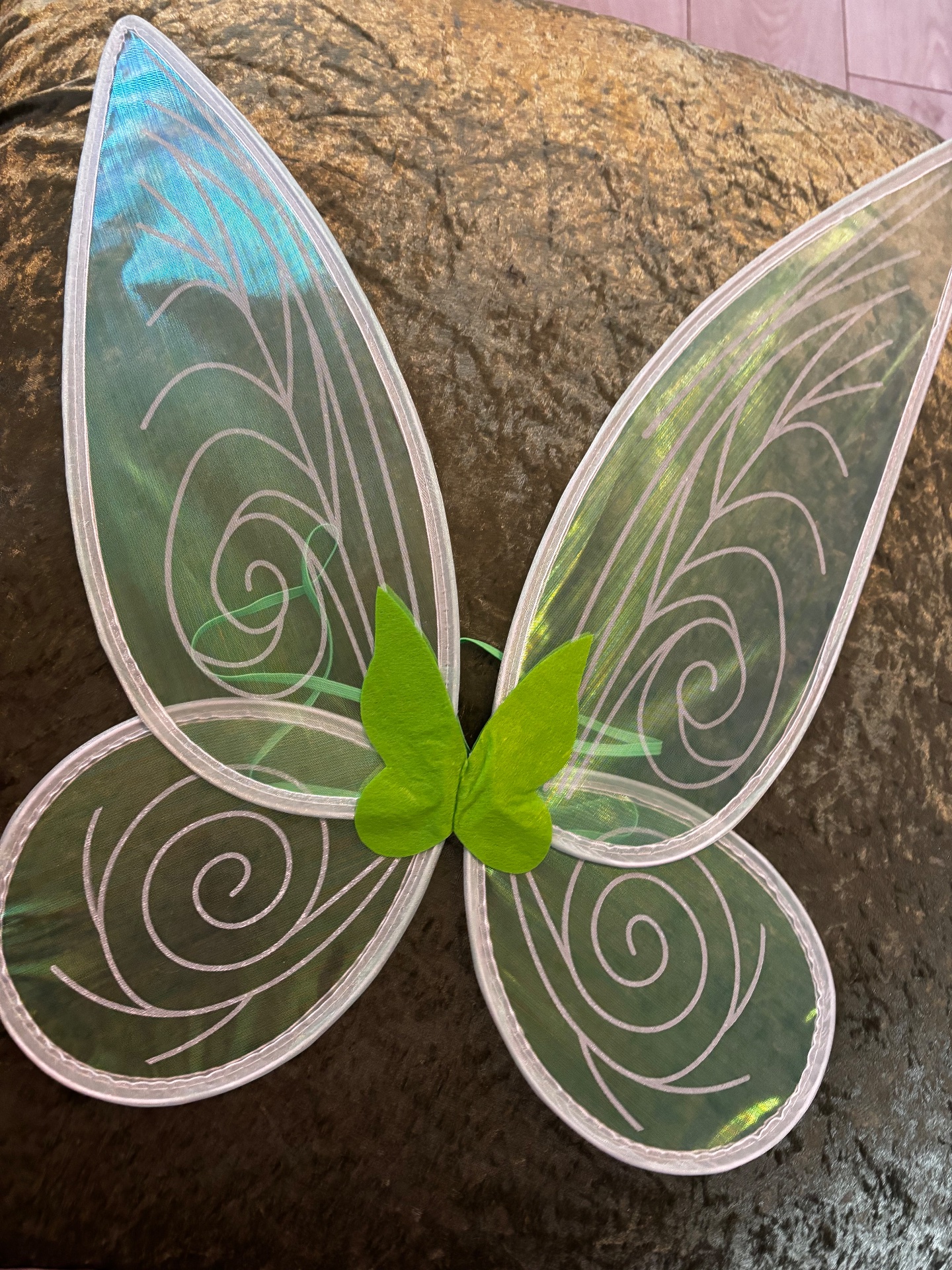 Green pixie costume wings