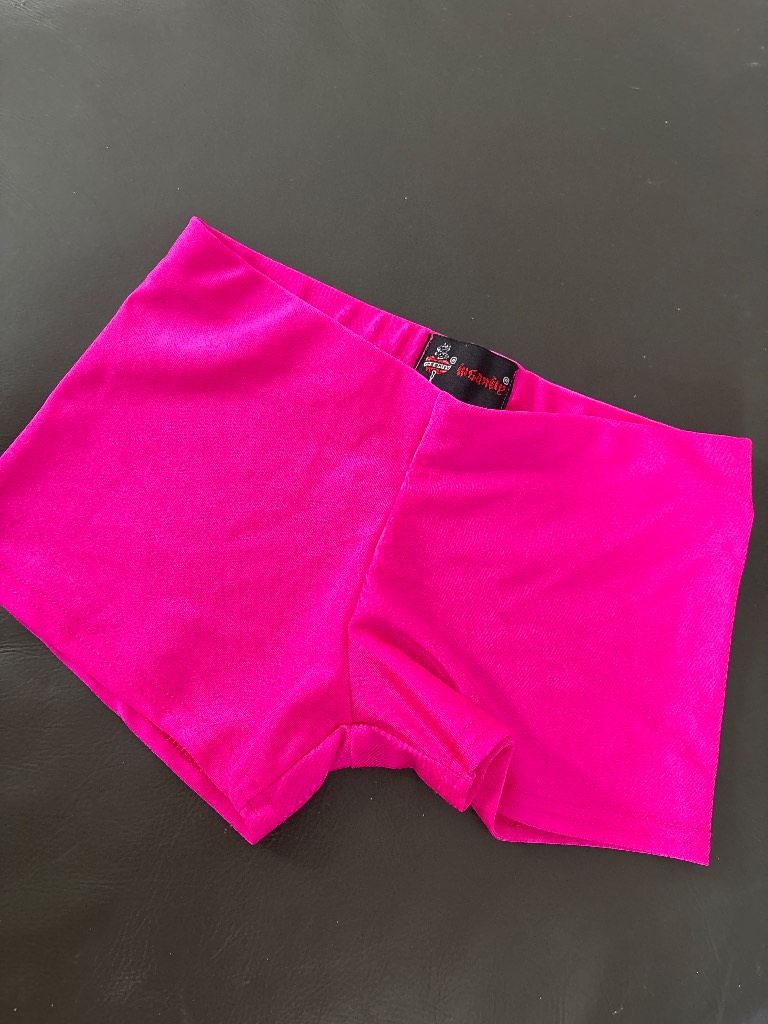 Neon gymnastic dance shorts