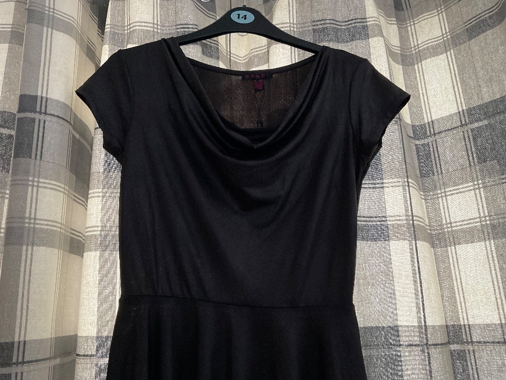 BNWT Mandi leather-look skater dress, size 8-10, parties, clubbing, goth look, teens