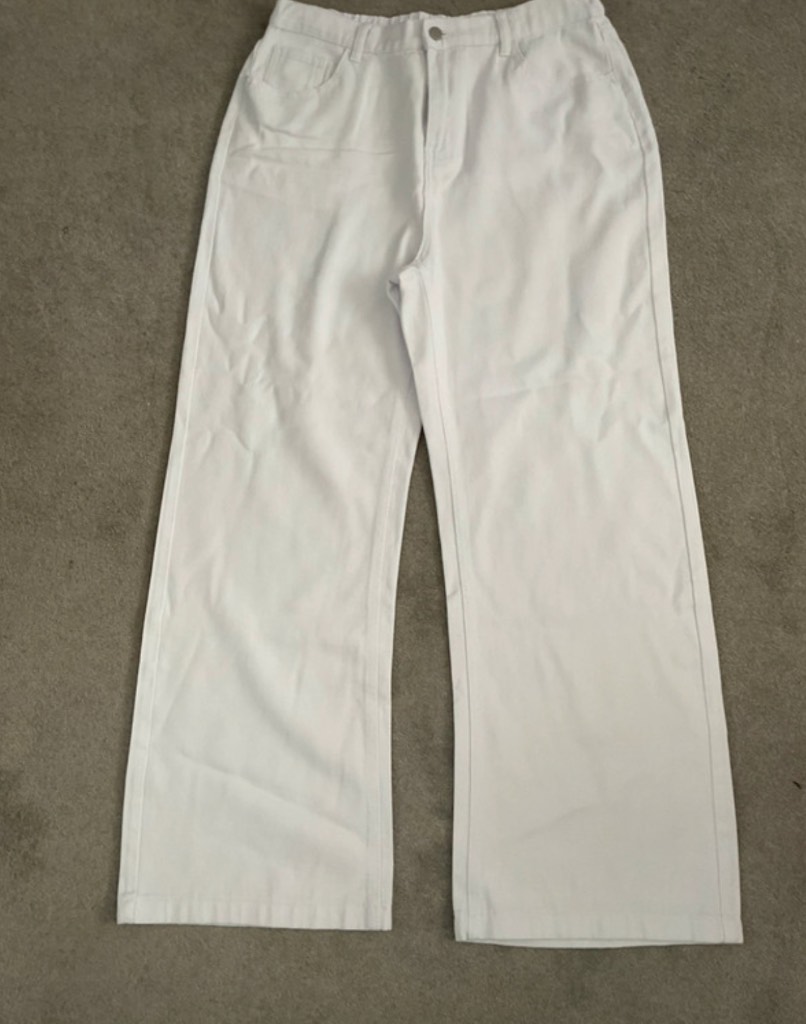 Ladies super soft white cotton jeans, size 20-22, holidays, summer, cool and comfortable