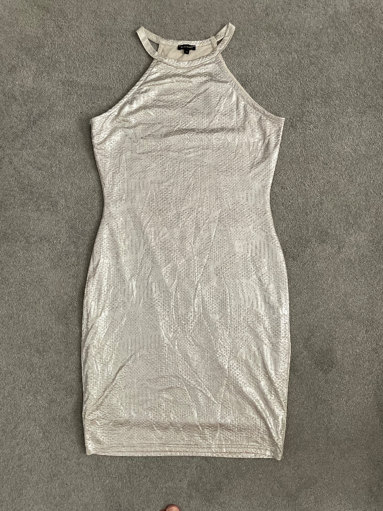 River Island dress, size 10, Champagne. Parties, clubbing, special occasion, holidays