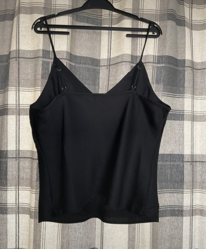 Satin cami top, black, size 16, parties, holiday, special,occasion
