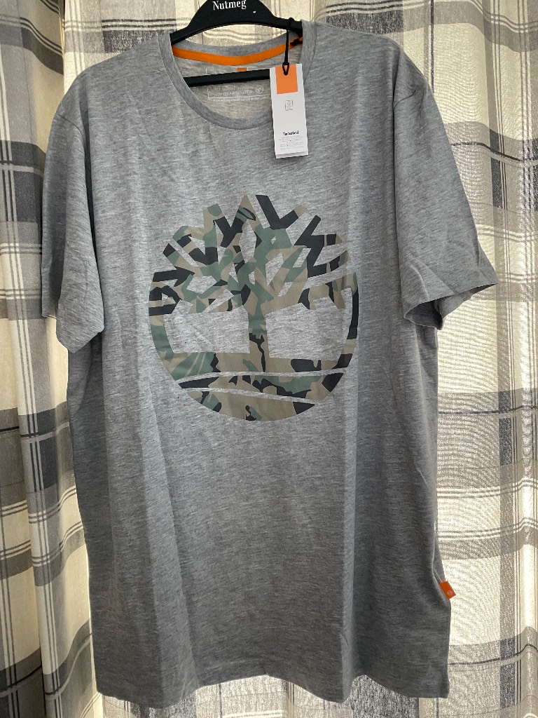BNWT Timberland tee shirt, grey, size XXL. Summer, holidays, casual