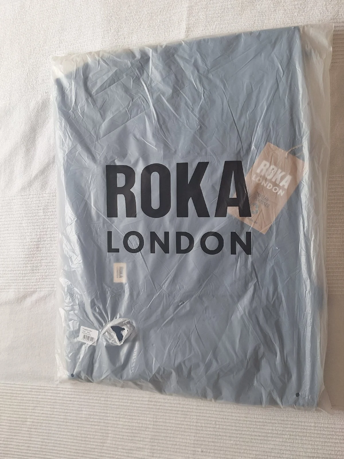Brand New ROKA London Portobello Large Cotton Tote Bag - Indigo