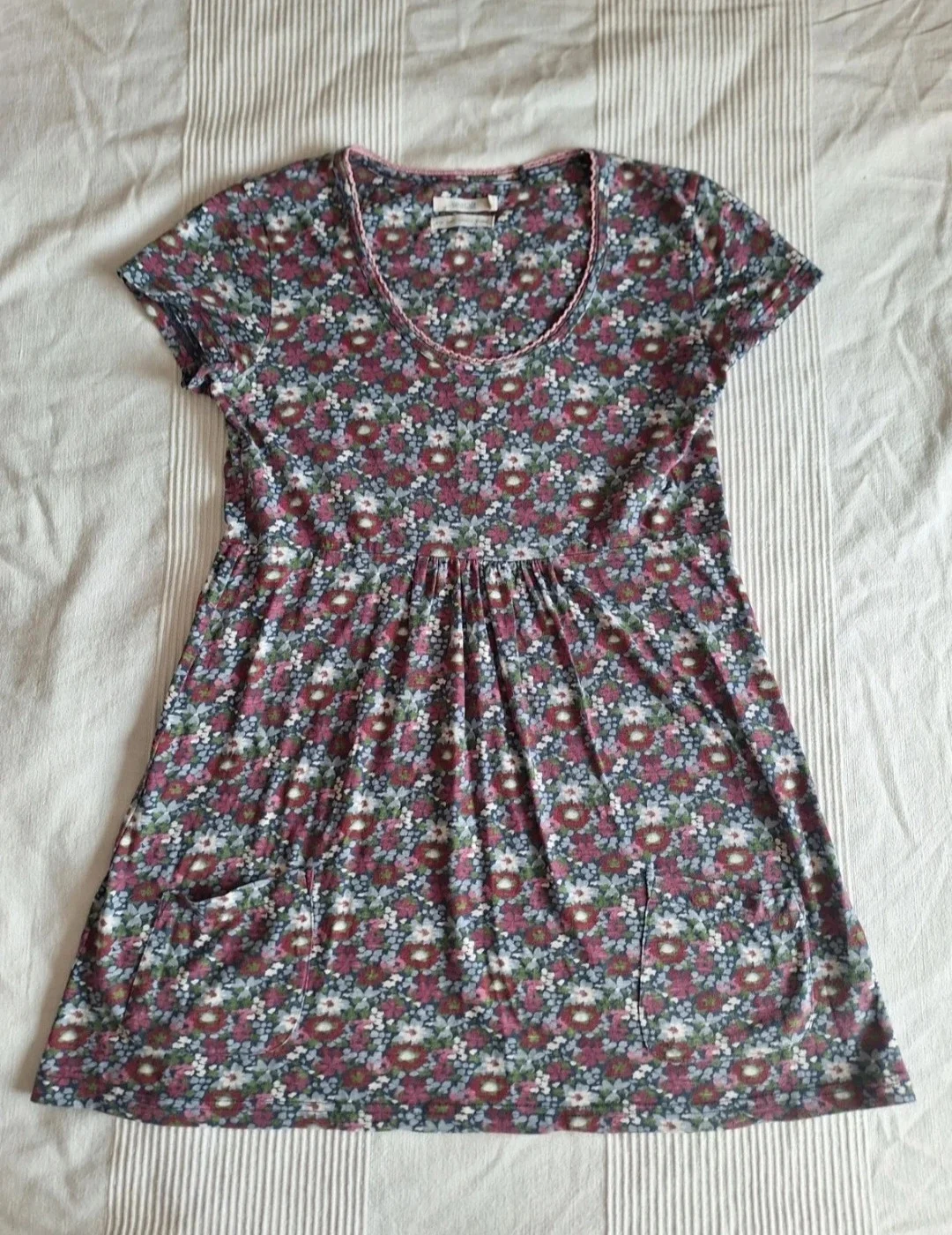 ​Seasalt Cornwall Floral "Boat Trip" Tunic Top / Mini Dress - Size 10 (100% Organic Cotton)
