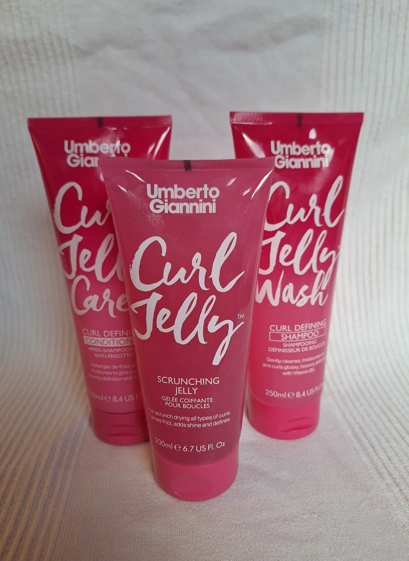 Umberto Giannini Curl Jelly Trio Set - Shampoo, Conditioner & Styling Jelly (New)