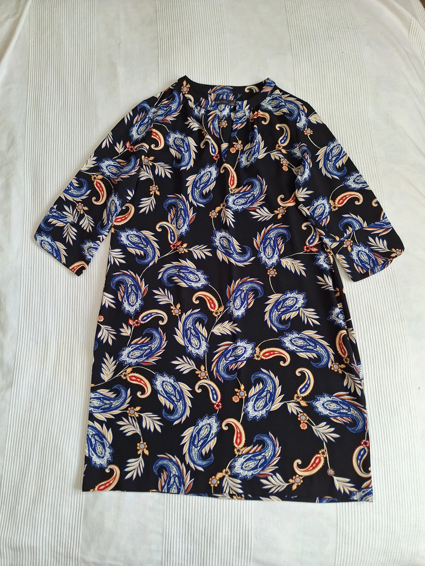 Marks & Spencer Paisley Print Tunic Dress Size 16