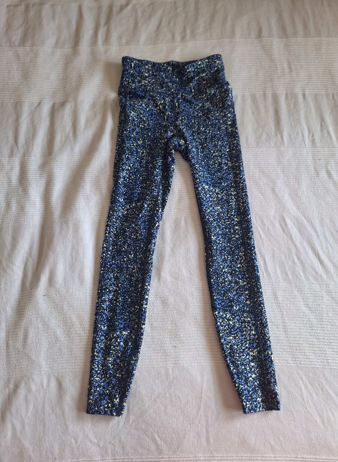 M&S Goodmove Leggings Size 6 Blue Camo Animal Print High Waist Running NWOT