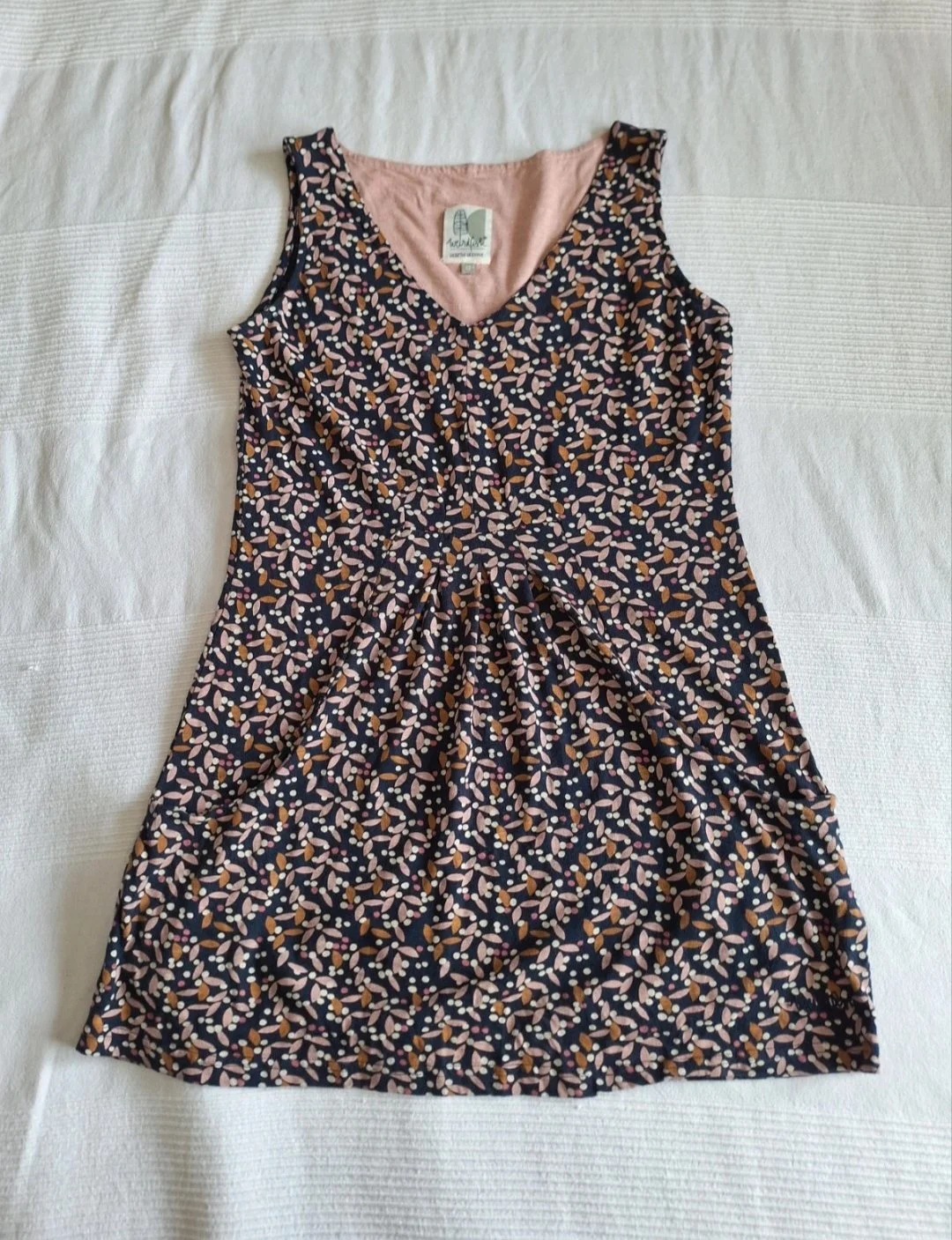 ​WEIRD FISH Leaf Print Tunic Dress / Top Size 12 | Super Soft Cotton Blend #493