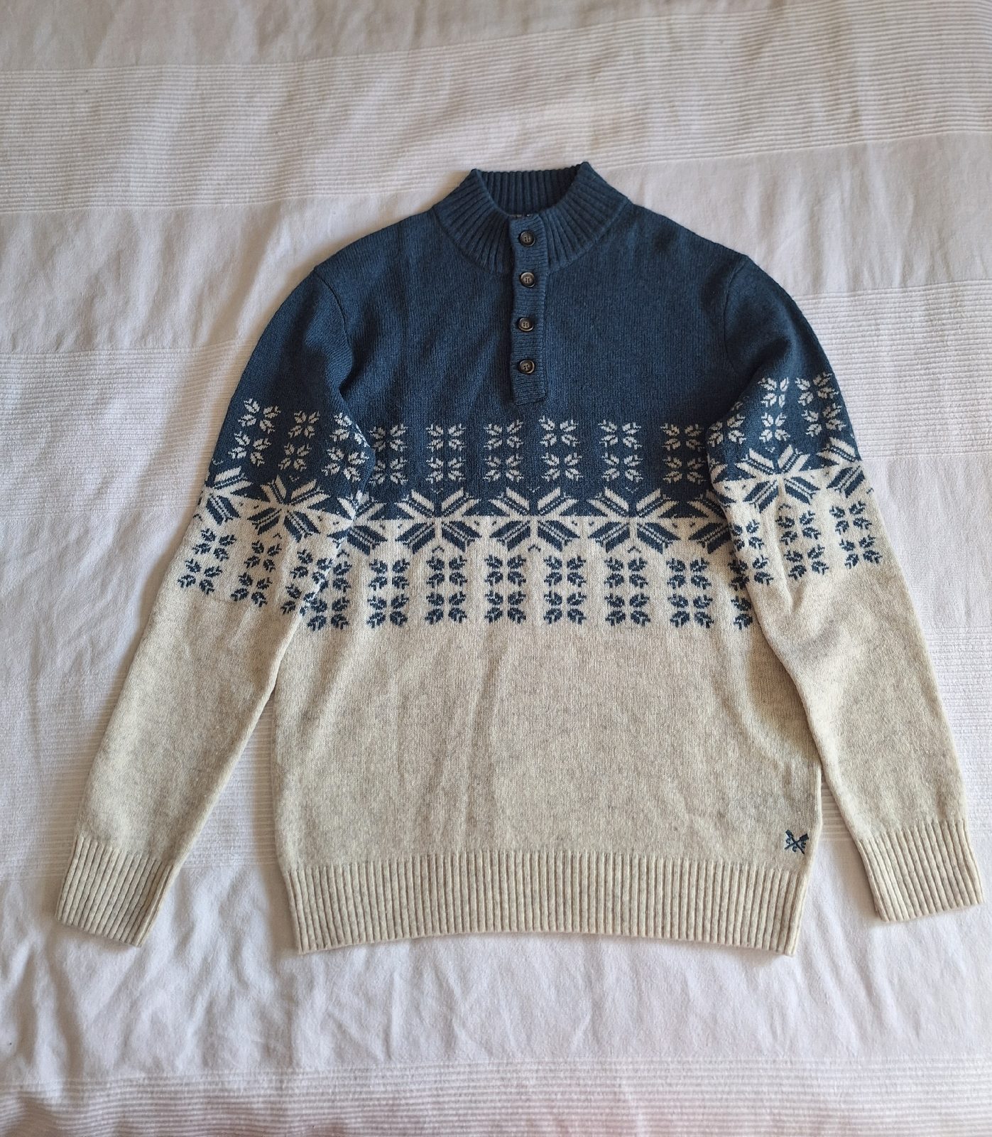 Crew Clothing Co. Men’s Fair Isle Lambswool Jumper (Size M) #s82