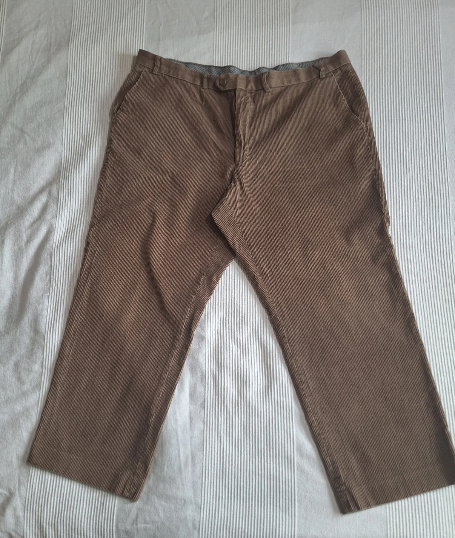 Marks & Spencer Men’s Brown Corduroy Trousers W42 L29 M&S 100% Cotton
