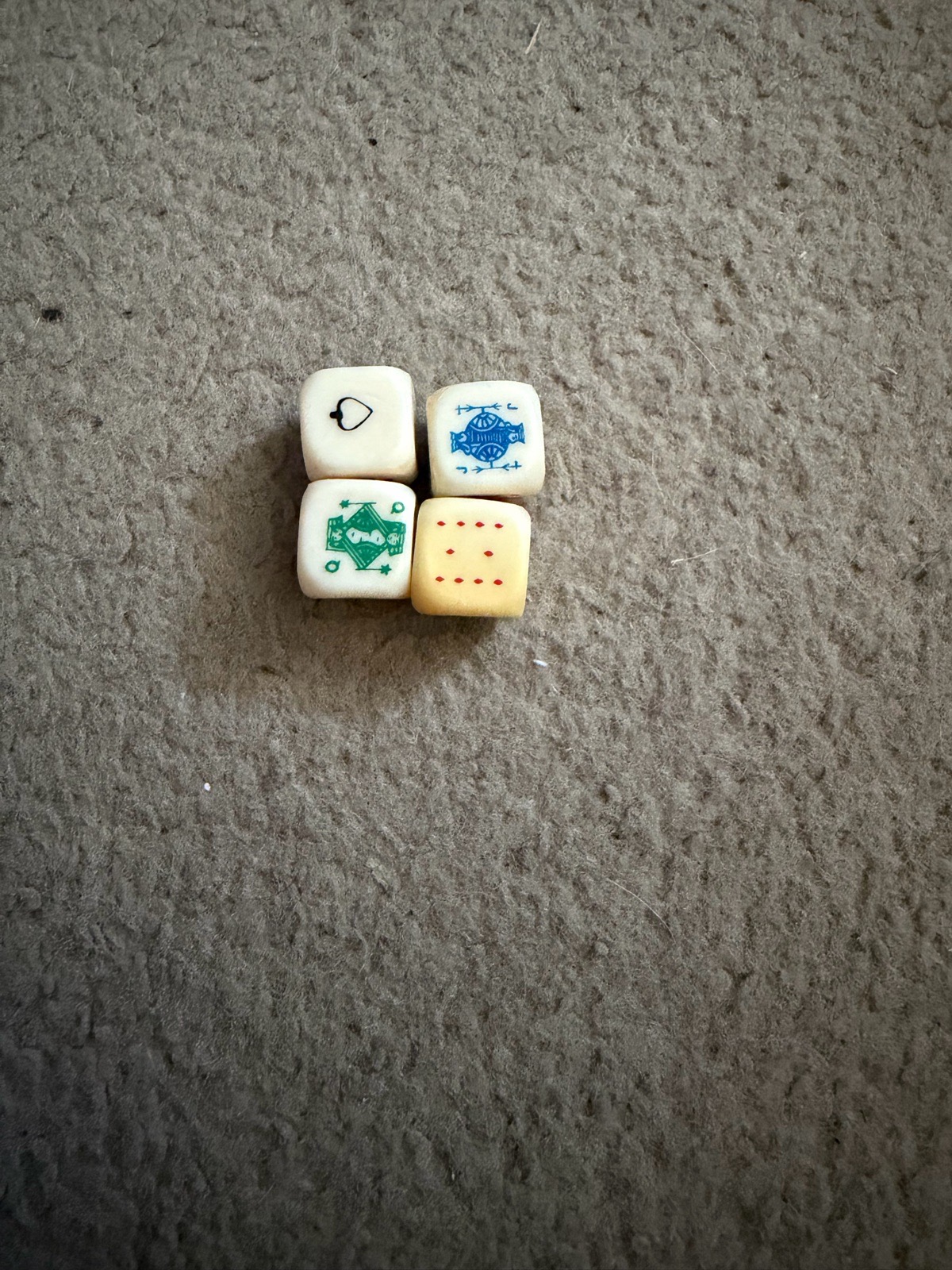 Vintage poker dice