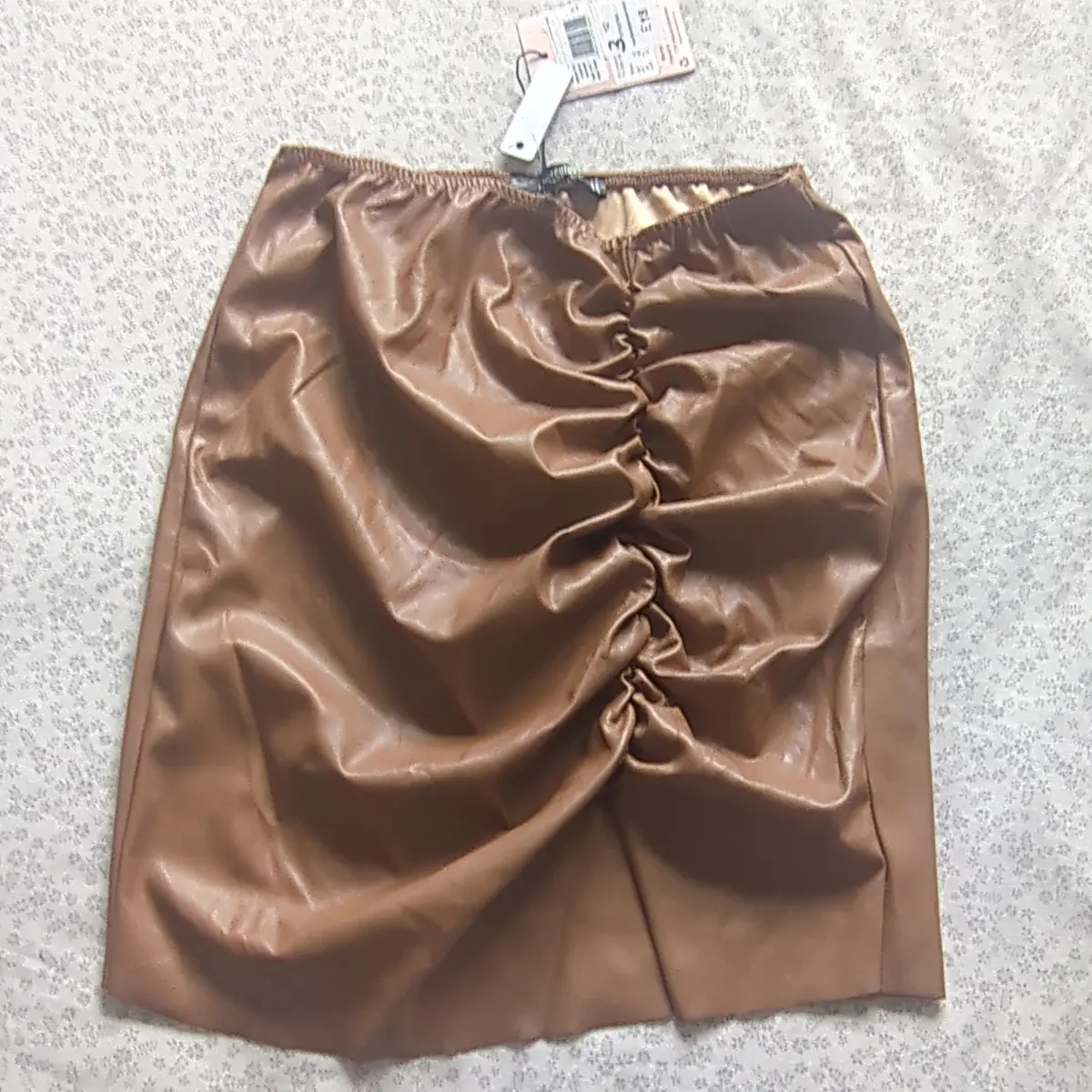 Missguided brown faux leather skirt. Size 12.