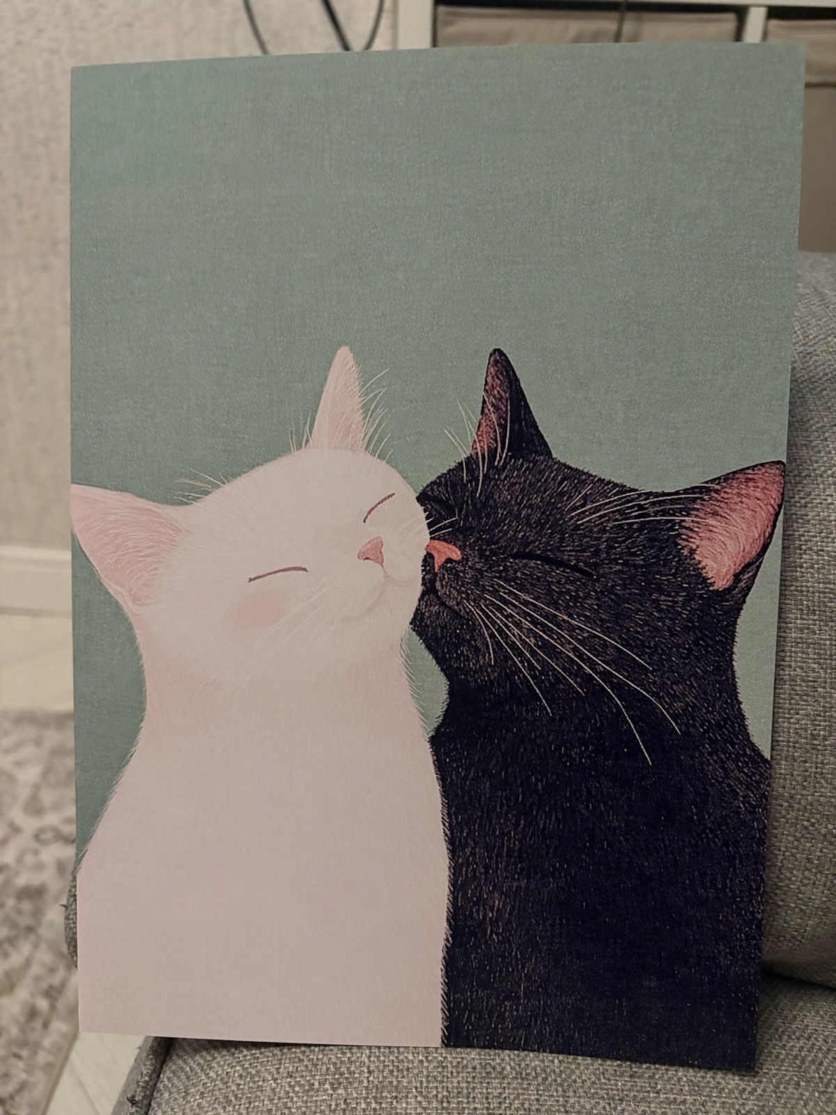 A4 Art Print - Two Cats, Gloss Finish