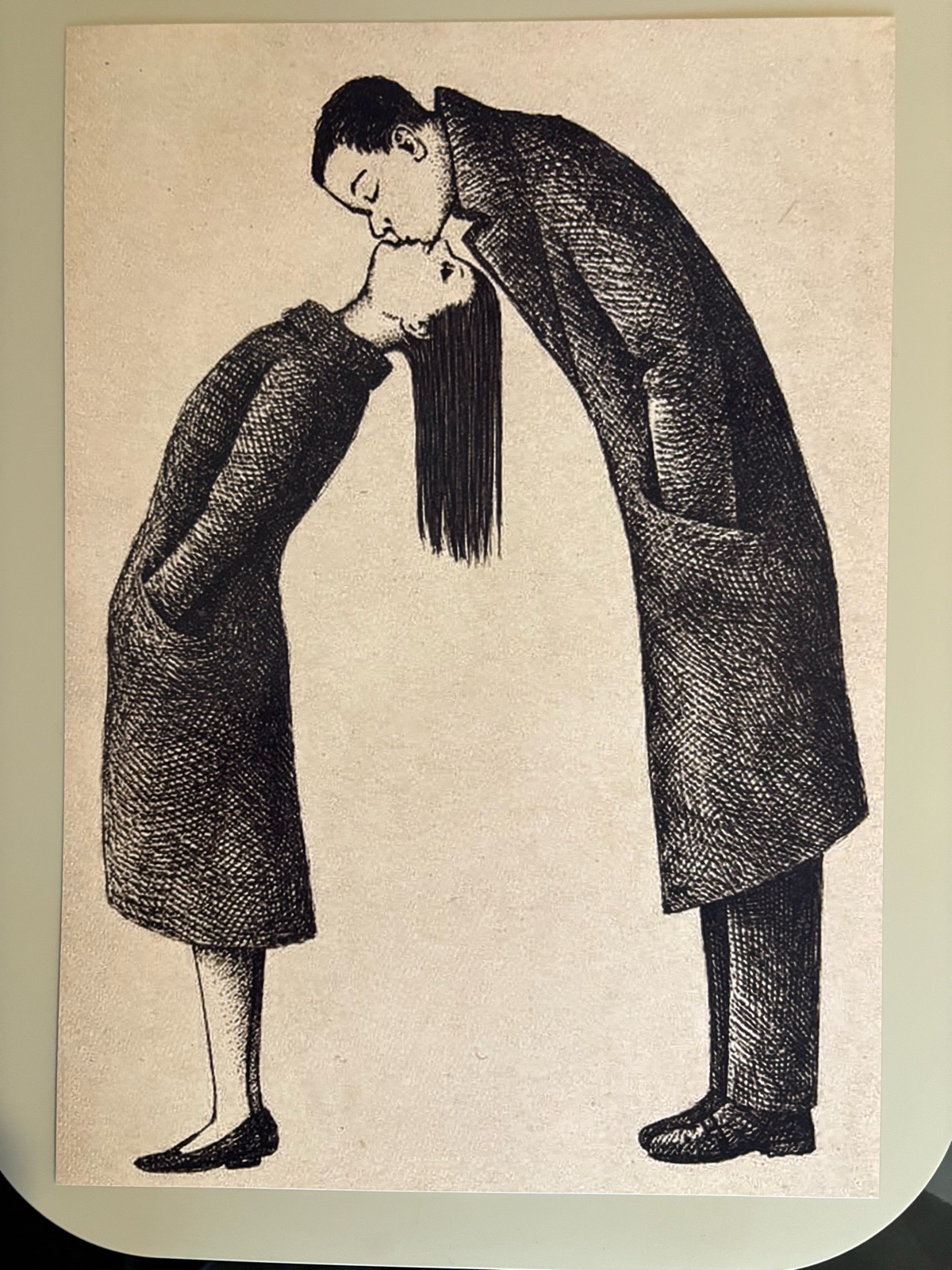 A4 Art Print - Romantic Couple Sketch