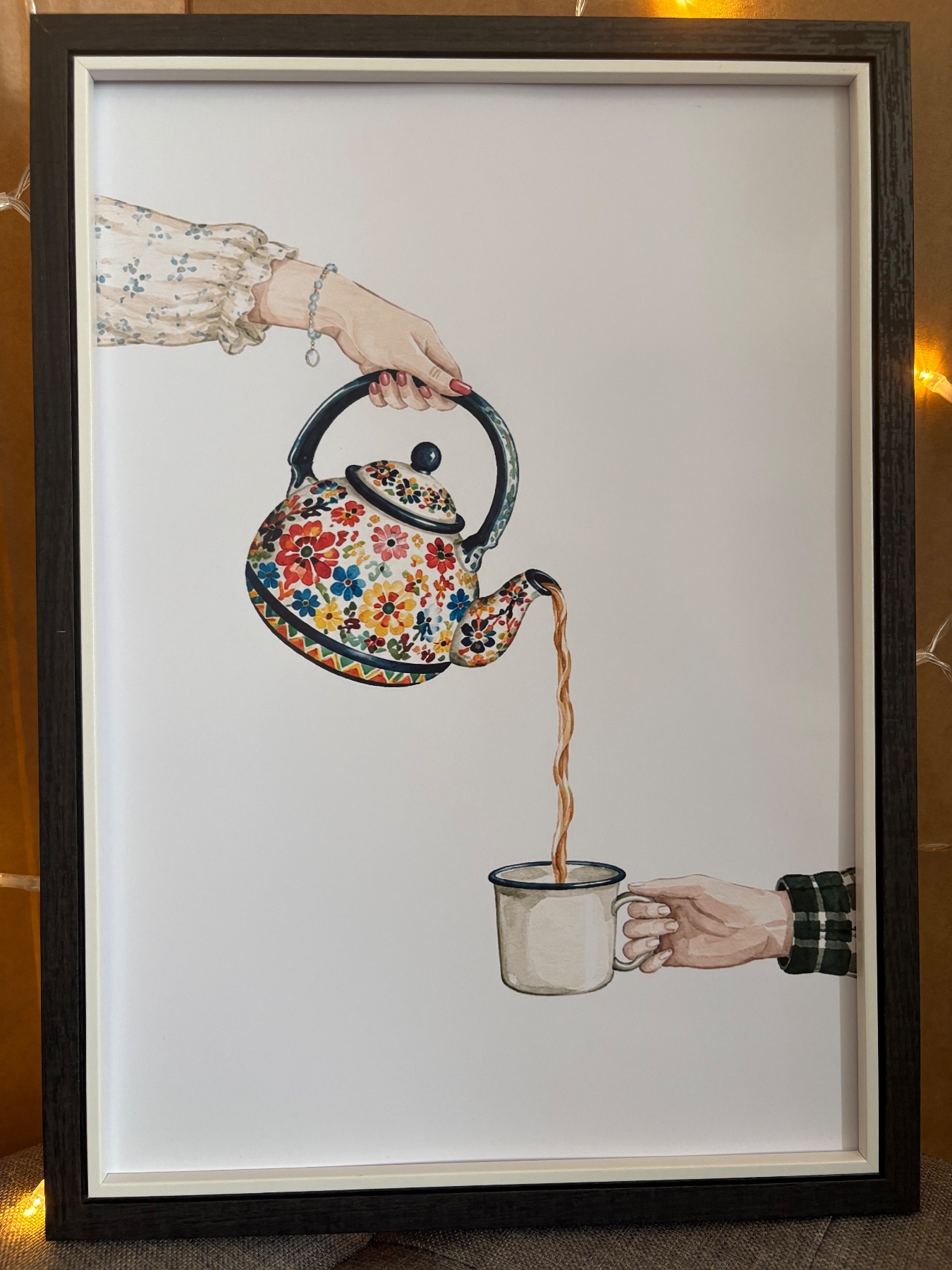 Unframed A4 Art Print - Vivid Teapot