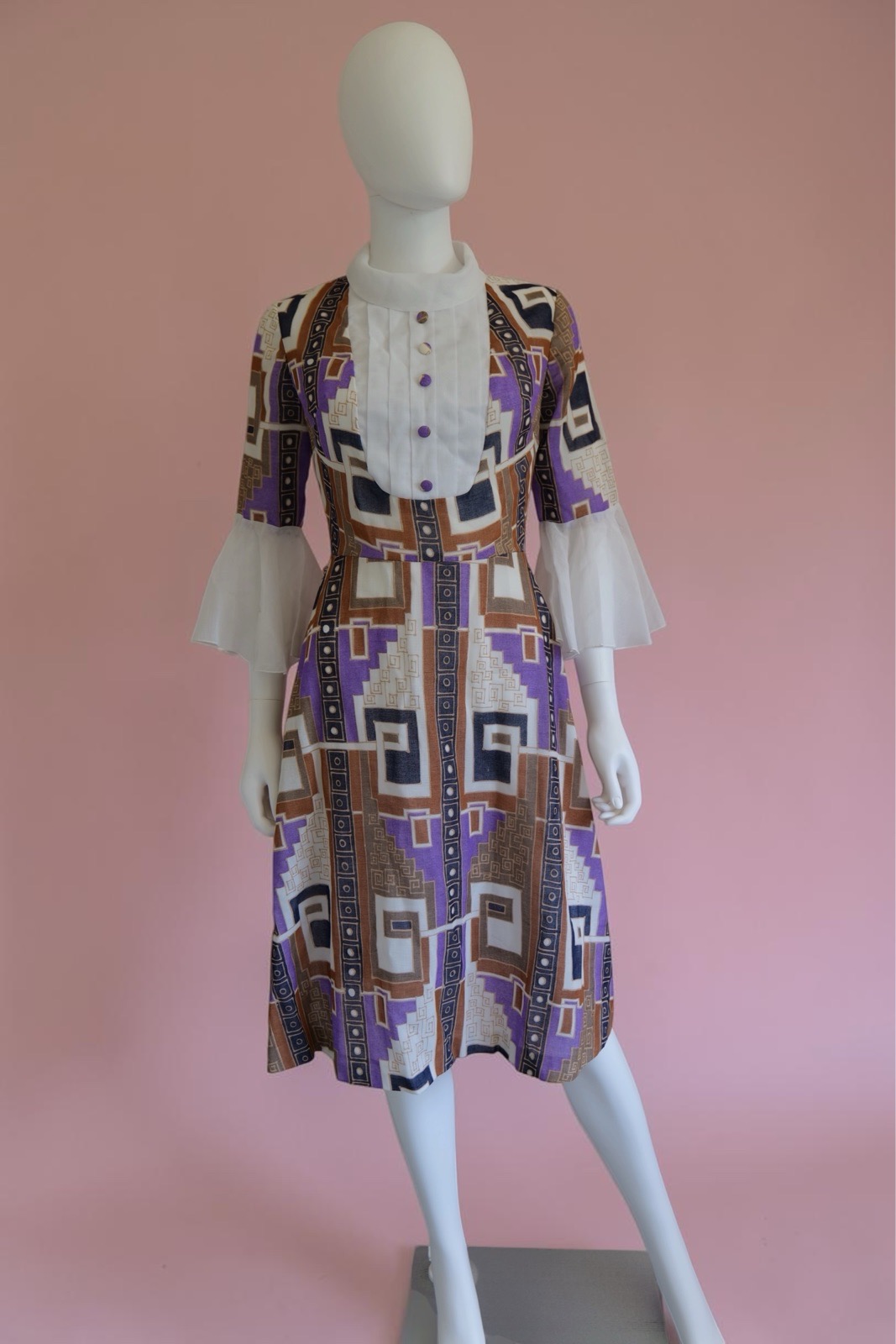 1960s true vintage wacky psychedlic mod dress