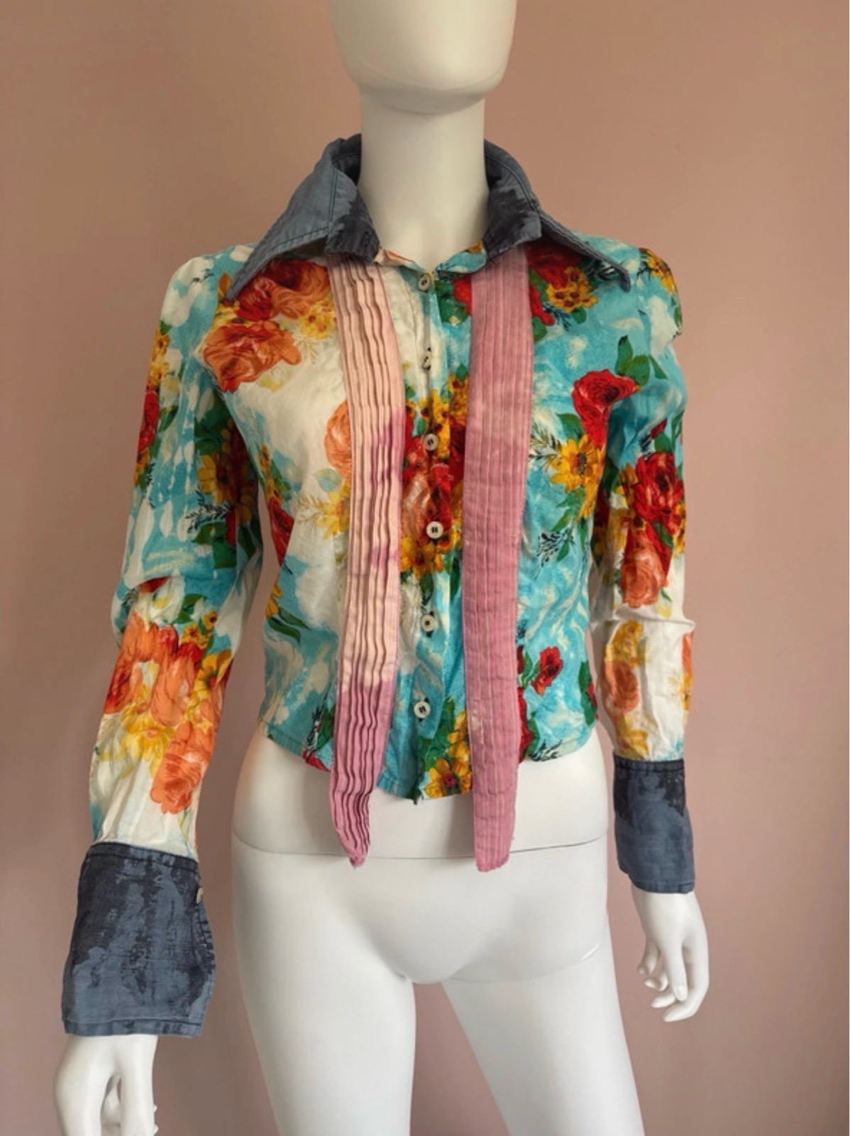 Vintage colourful funky patterned shirt