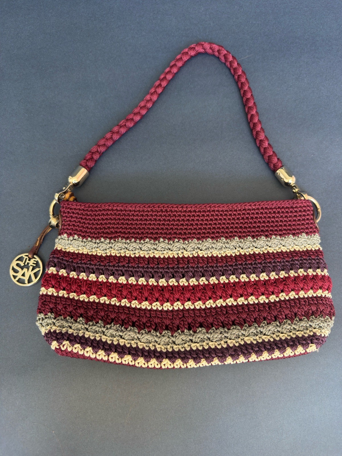 Vintage The Sak 00s 90s slouchy crochet handbag