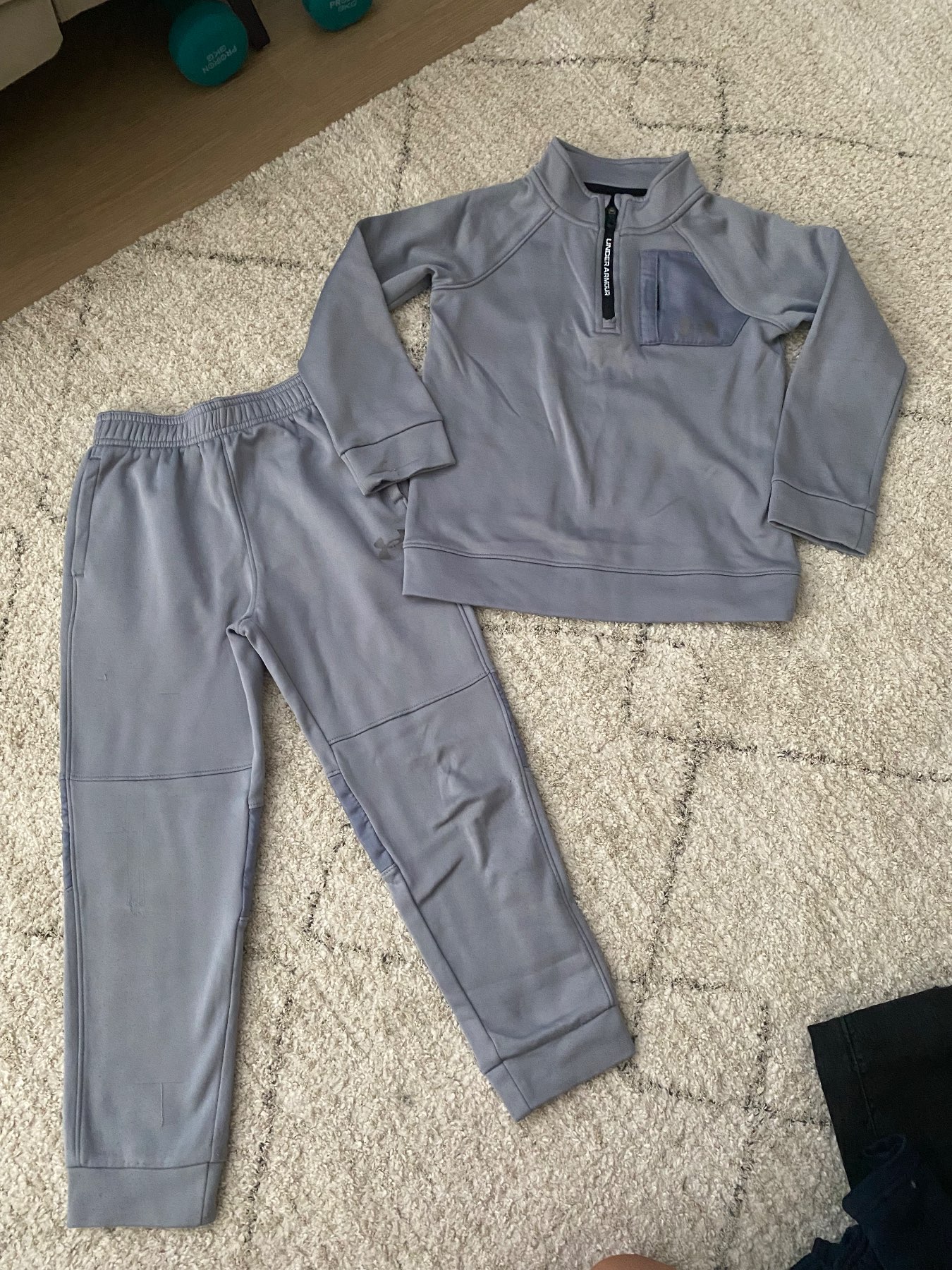 Boys grey under armour tracksuit