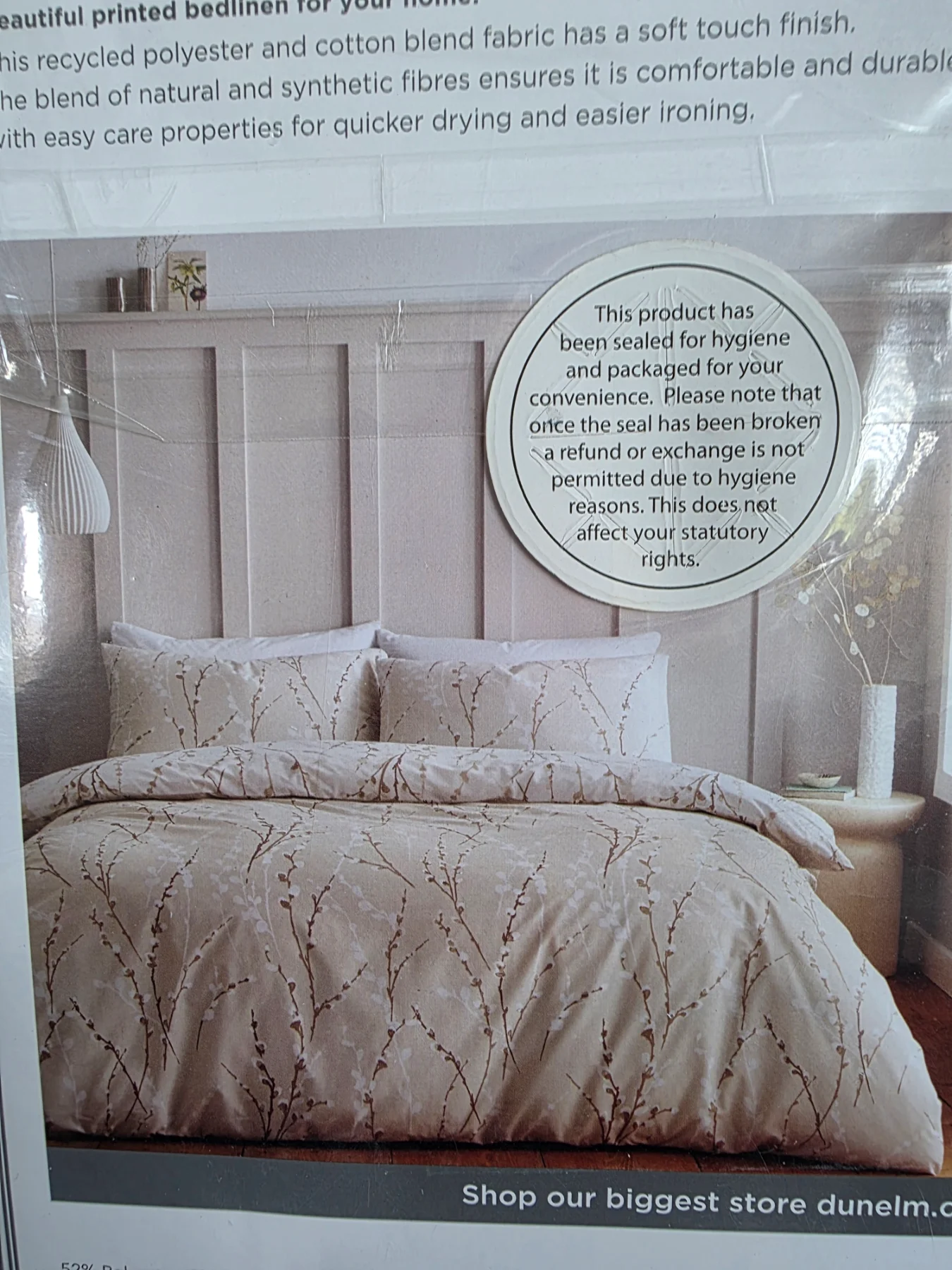 "Dunelm" Duvet Cover Set Size King